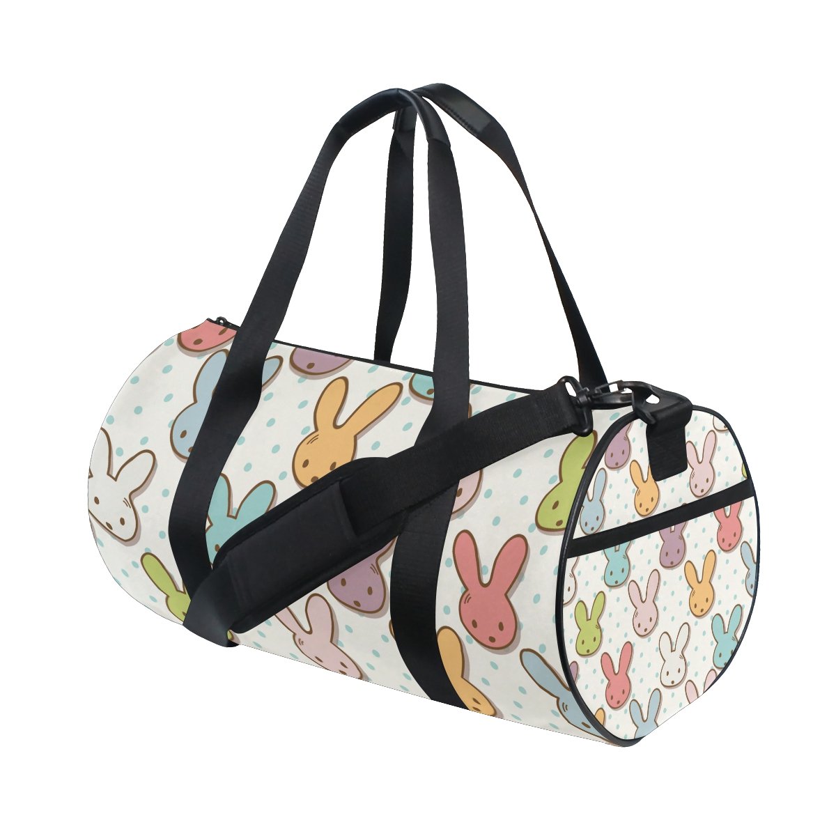Cute Cartoon Rabbit Print Travel Duffel Bag - Lightweight Gym Shoulder Bag for Women, Sports, Fitness & Workout - Perfect for Gym, Yoga, Travel & Weekend Getaways