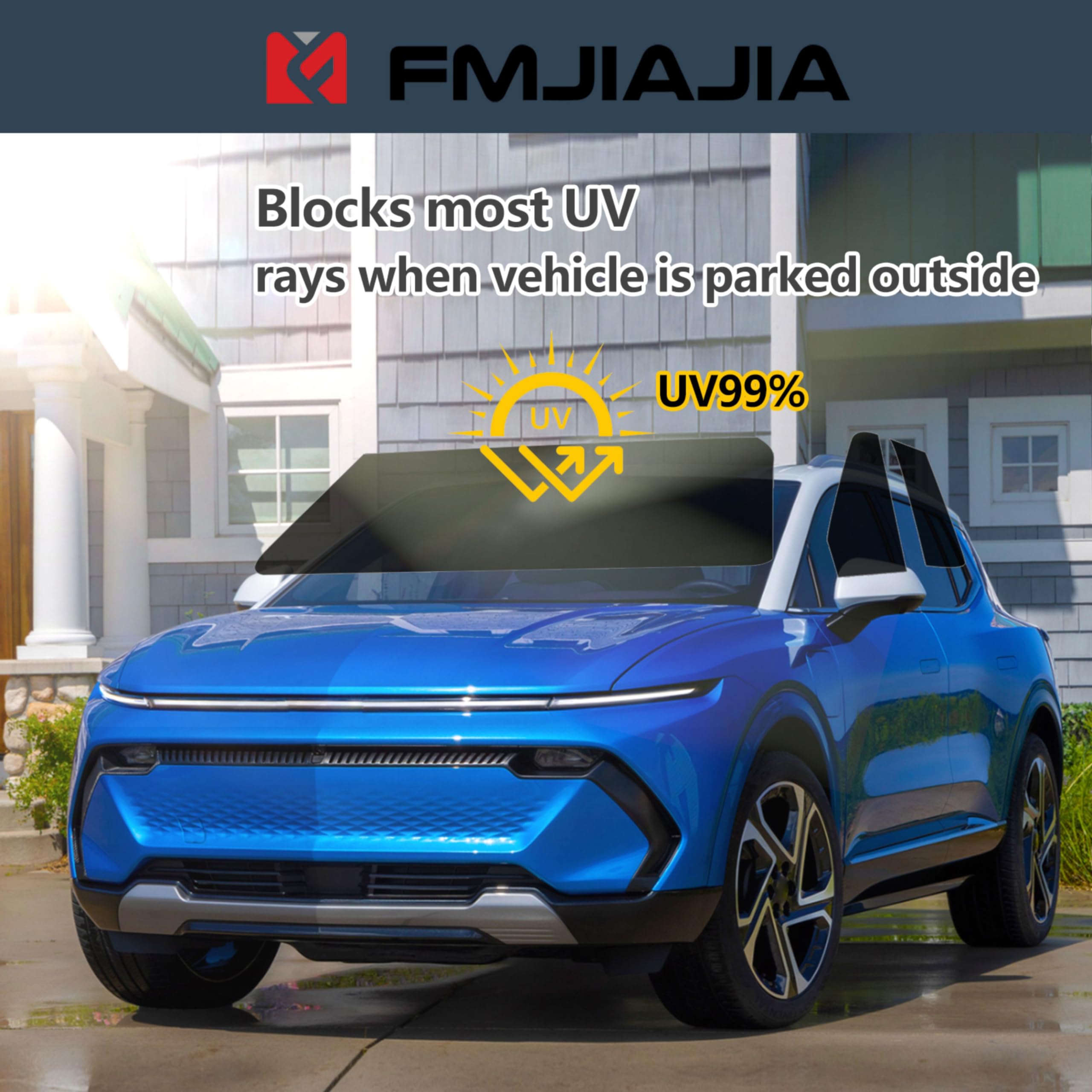 DIY Precut Two Ply Premium Car Window Tint Film - Universal Fit for All Car Models (Side Windows & Rear Windshield) - Enhance Privacy & UV Protection
