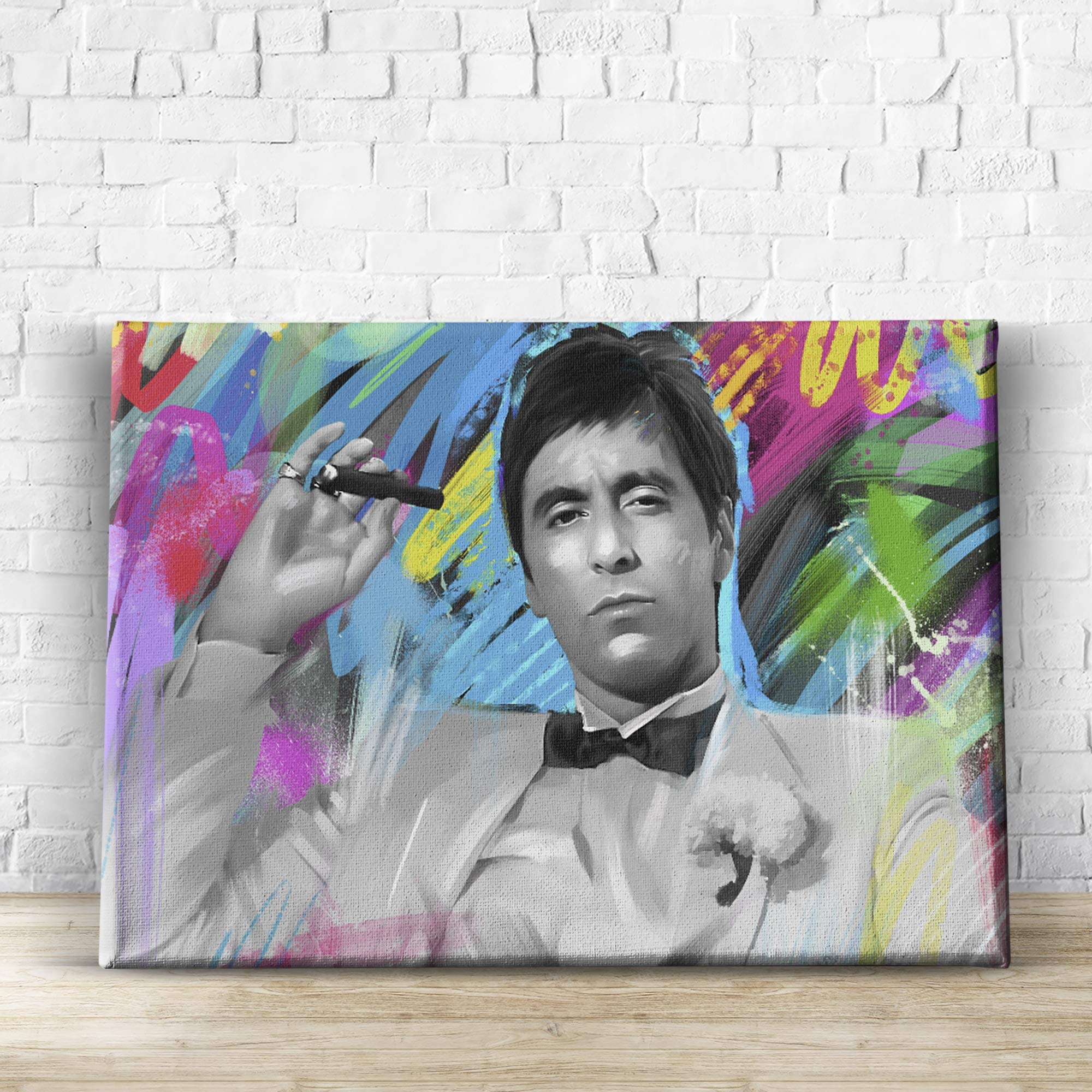 Scarface King Style 2 Canvas Wall Art - 36