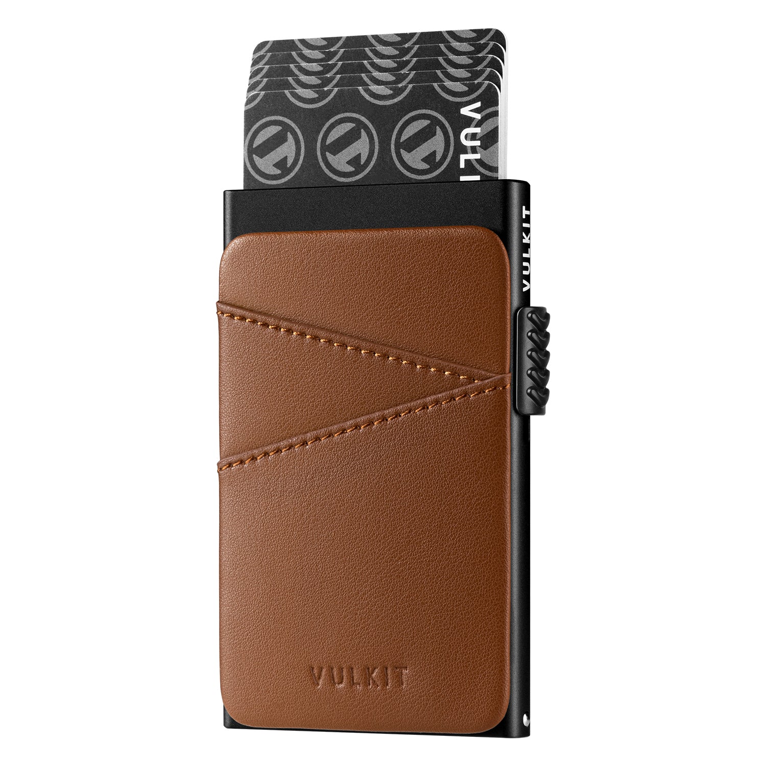 VC304 Minimalist Leather Card Holder with Extra Pocket for Cash & Coins - Slim RFID Blocking Wallet for Men & Women (Perfect for Travel & Everyday Use)