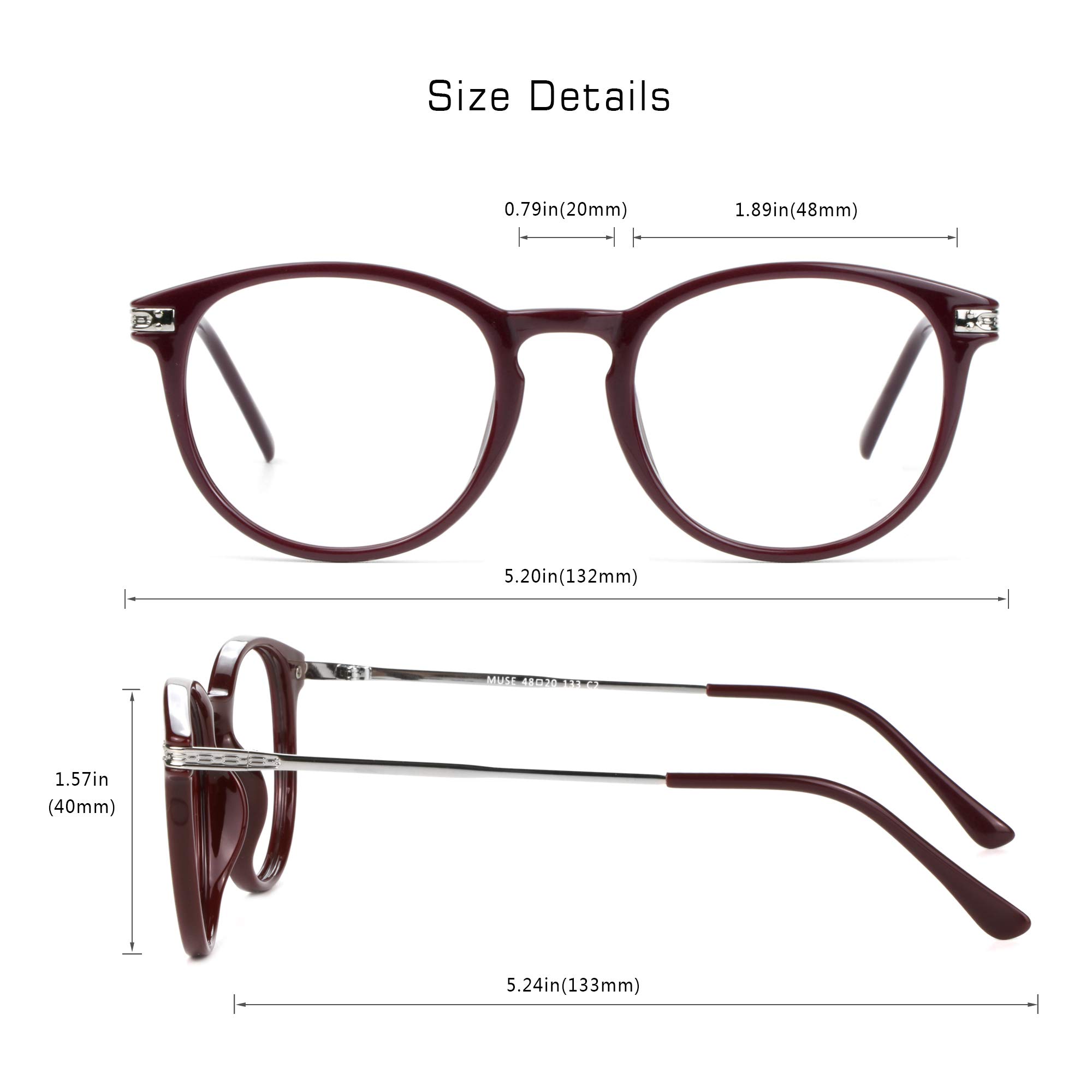 VisionGlobal Blue Light Blocking Glasses for Women - Anti Eyestrain Computer & Reading Glasses with Stylish Frame & Anti-Glare Coating - Perfect for Office Work, Gaming & Screen Time