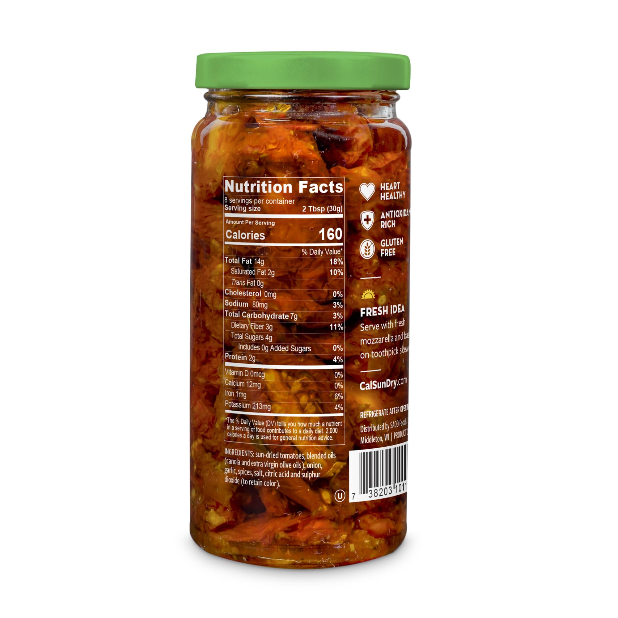 Premium Sun-Dried Tomatoes in Olive Oil with Herbs - California Sun Dry Halves, 8.5oz Jar (Pack of 12) | Gluten-Free, Antioxidant Rich, Non-GMO | Perfect for Pasta, Salads, Pizza & Mediterranean Cooking