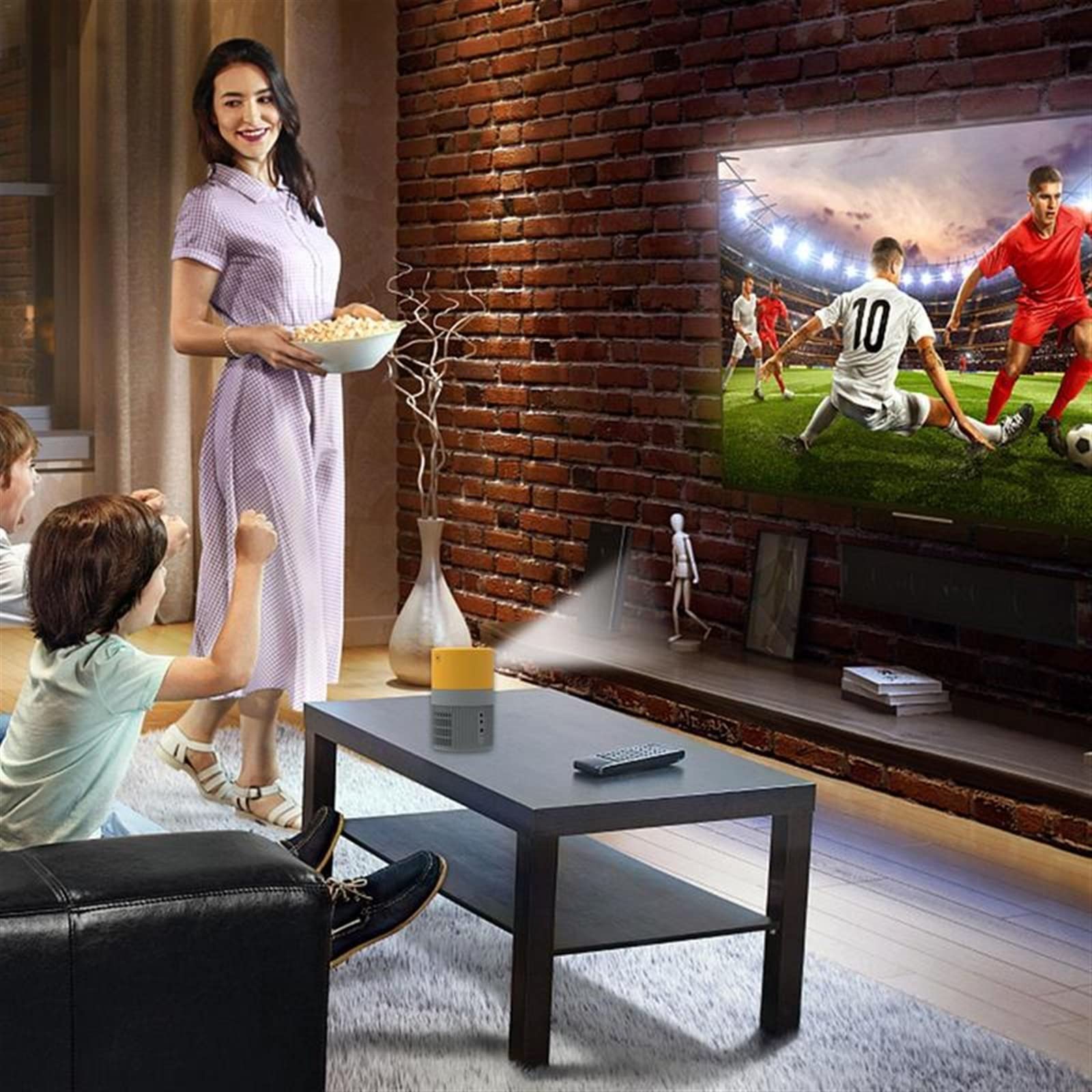 SVIOR HD 1080P Mini Projector - Portable Home Theater with WiFi, HDMI, USB, AV Inputs for iPhone, Android, Laptop, DVD, TV Box (Titanium) | Perfect for Movie Nights, Gaming & Outdoor Camping