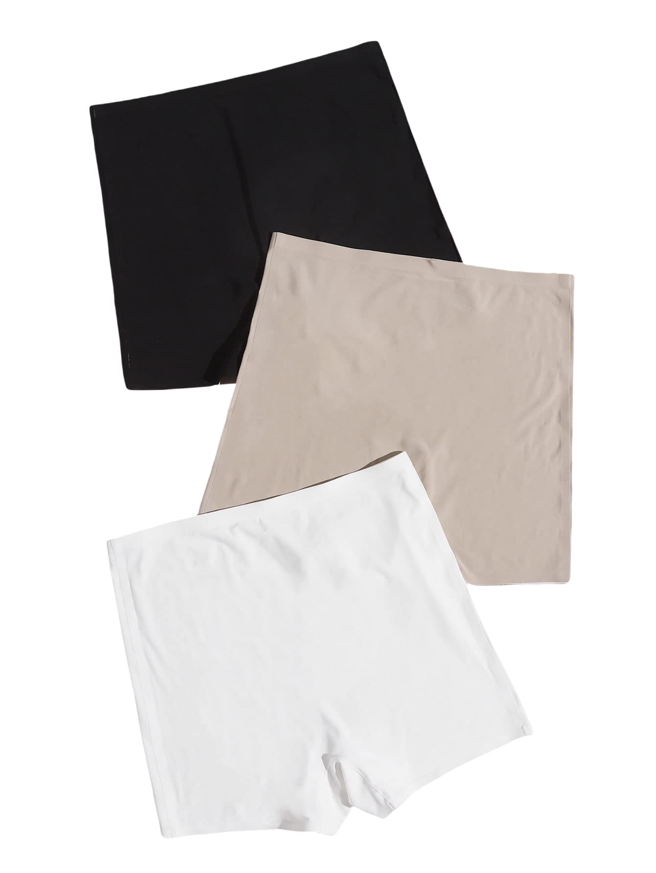 Floerns Women's 3 Pack Seamless High Waist Boyshort Panties - Soft Breathable Underwear for Yoga, Sleep & Everyday Comfort