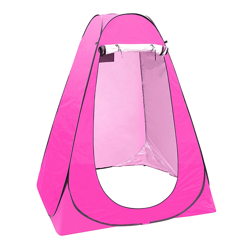 Portable Outdoor Pop Up Privacy Shower Tent - Waterproof Windproof Camping Toilet & Changing Room Shelter for Beach, Hiking, RV & Backpacking | Instant Setup, Lightweight & Compact (Pink, Double Layer) - Perfect for Camping Trips, Beach Days & Outdoor Adventures