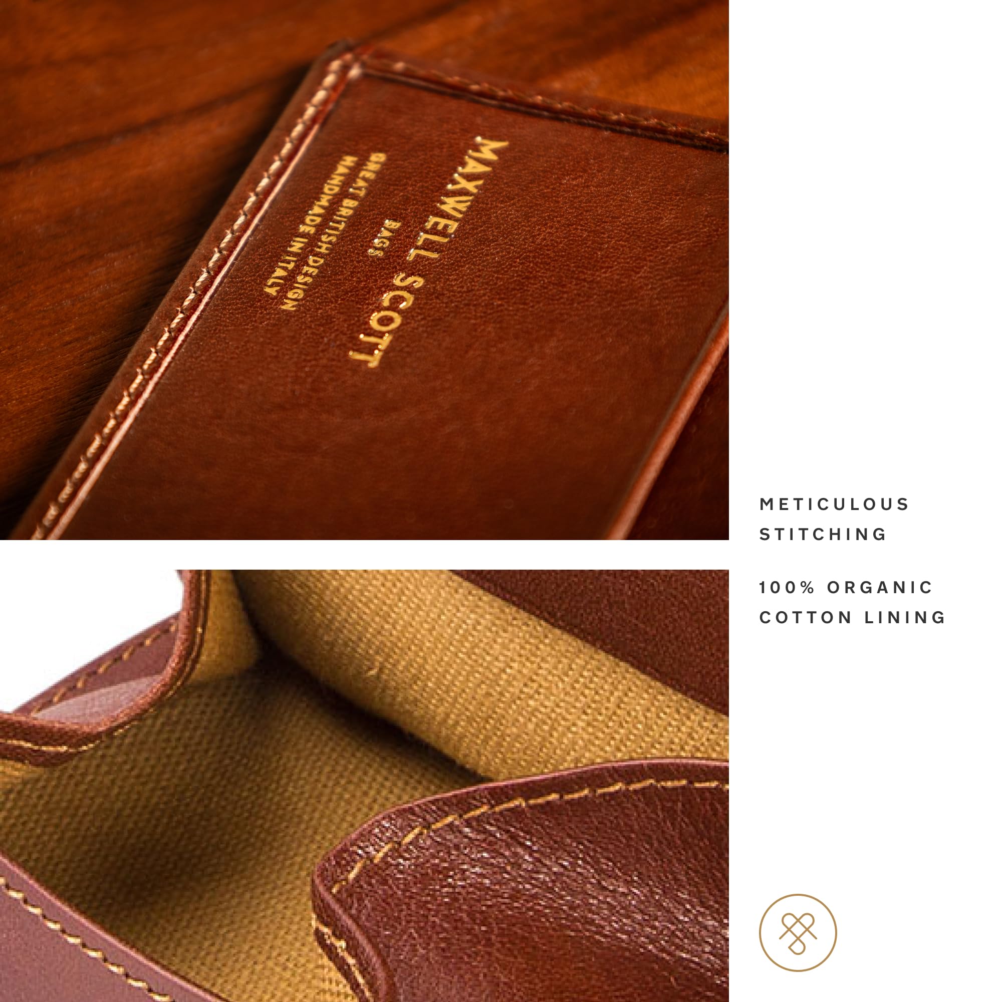 Premium Italian Leather Bifold Wallet for Men - Genuine Dark Brown Rocca Style with RFID Protection & Coin Pocket - Handcrafted in Italy - Perfect Gift for Dad, Husband & Business Professionals (Office, Travel, Everyday Carry)