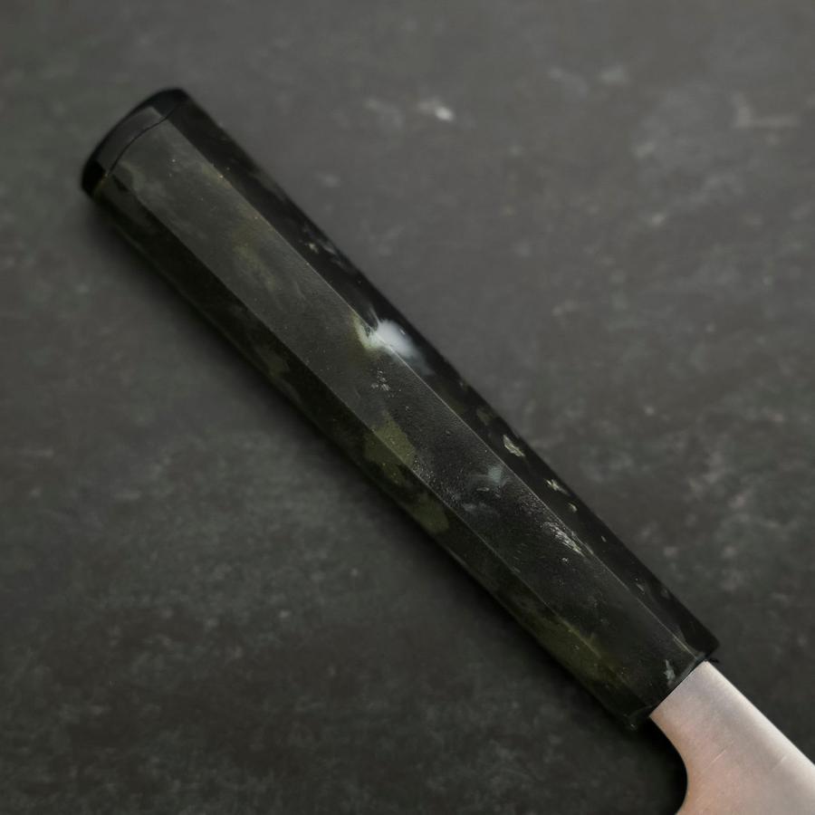 Premium Santoku Knife 165mm - AUS 8 Stainless Steel with Polished Ocean Black Handle - Japanese Kitchen Knife for Slicing, Dicing & Chopping Vegetables, Meat & Fish - Perfect for Home Chefs & Professional Kitchens