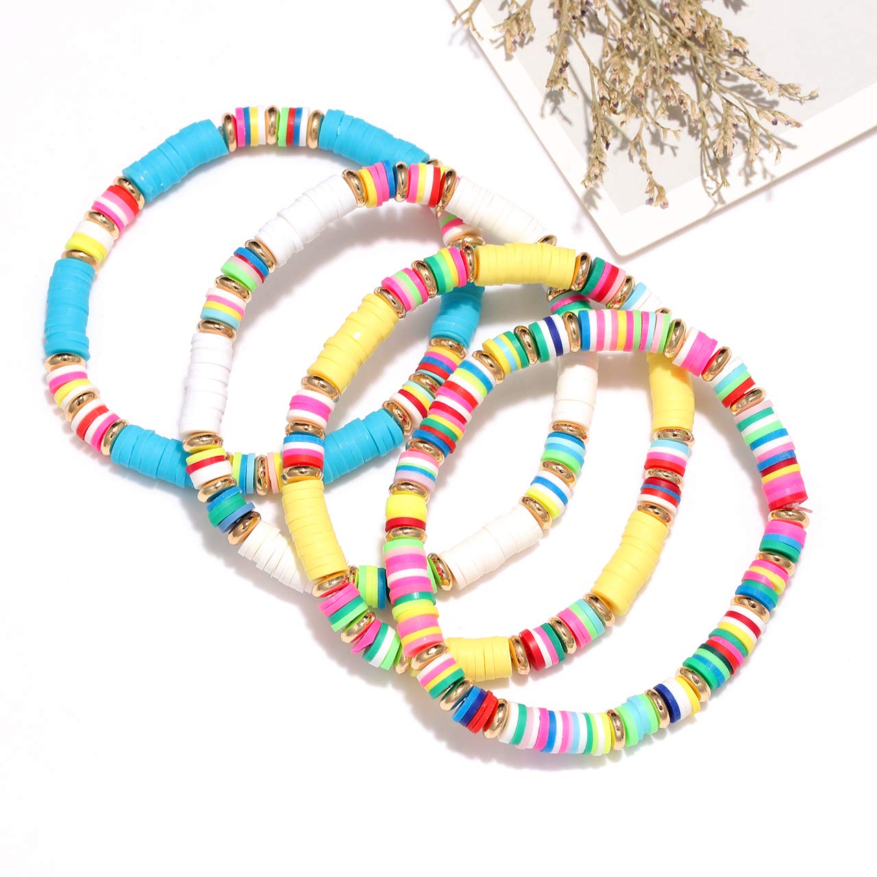PHALIN Women's Heishi Beaded Bracelet - Stylish Handmade Beaded Jewelry for Everyday Wear & Boho Fashion Accessories