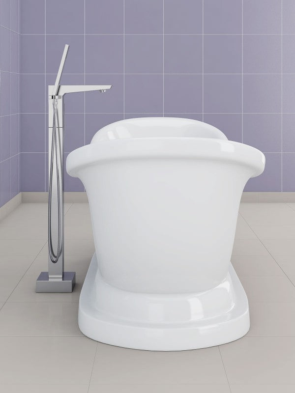 Premium Floor Standing Bathtub Faucet - Modern Freestanding Tub Filler with Hand Shower - Perfect for Luxury Bathrooms & Spa Retreats