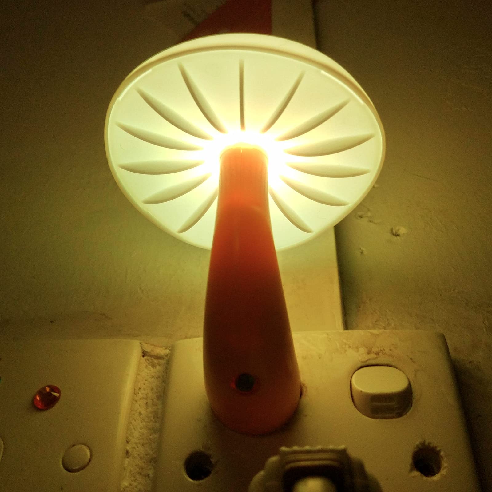 AUSAYE 2 Pack LED Night Light Plug-in Wall Lamp - Energy Saving Mushroom Night Lights for Bedroom, Bathroom, Hallway, Kitchen - Warm White Sensor Light for Kids & Adults - Perfect for Nighttime Safety and Convenience