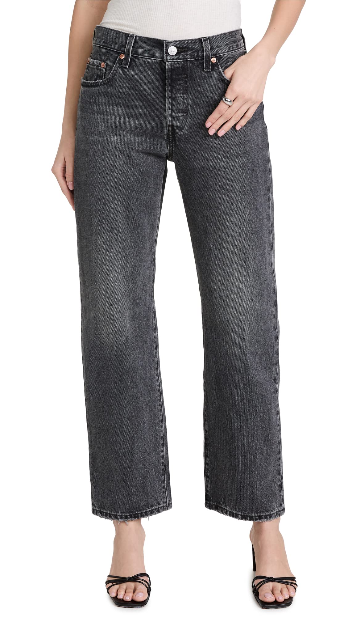 Levi's Women's 90's 501 Original Fit Jeans - Vintage High Rise Straight Leg Denim Pants for Casual Wear & Everyday Style
