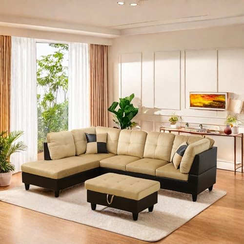 L Couch Ginger Leather