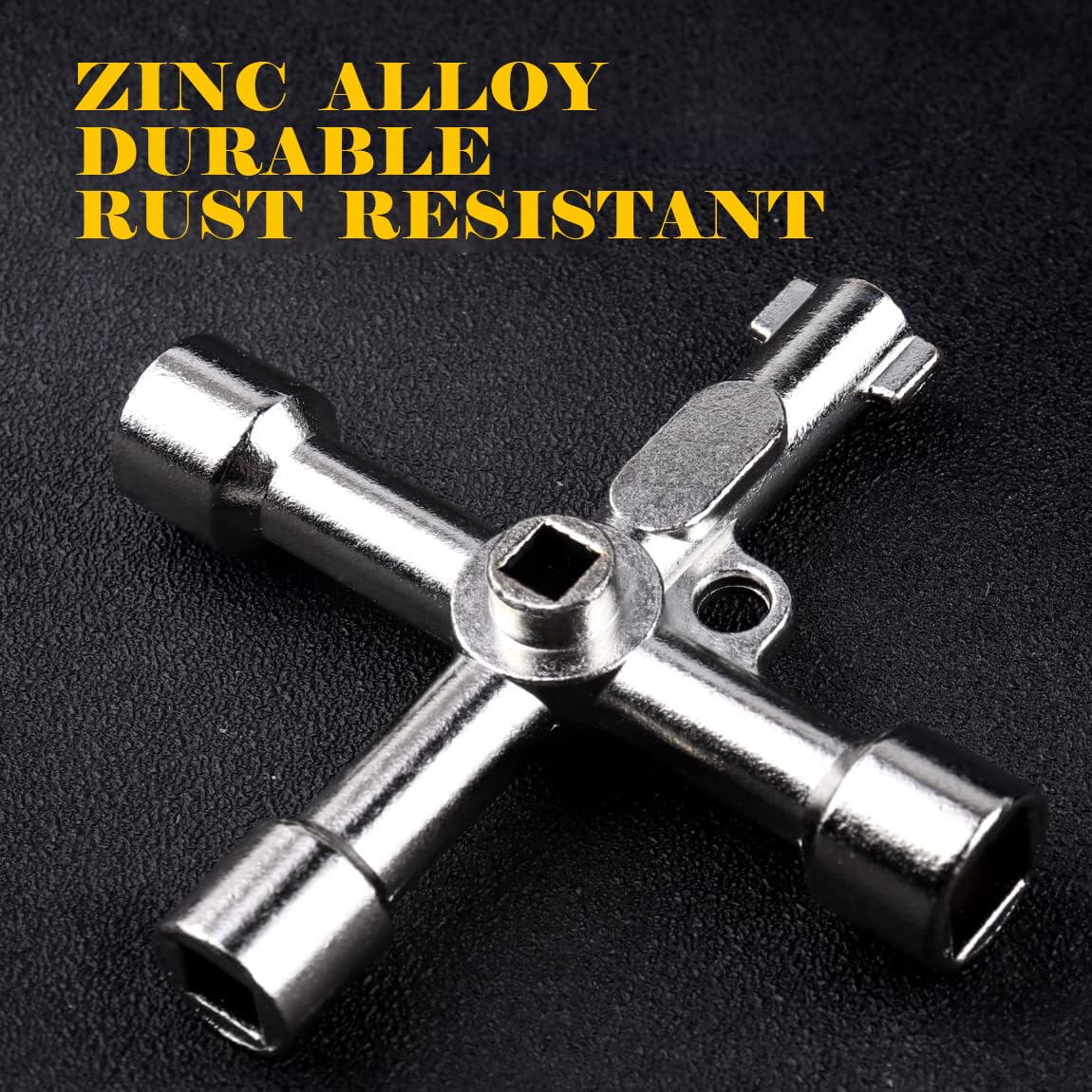 4-Way Utility Key for Electrical Cabinets, Gas Meters & Valves