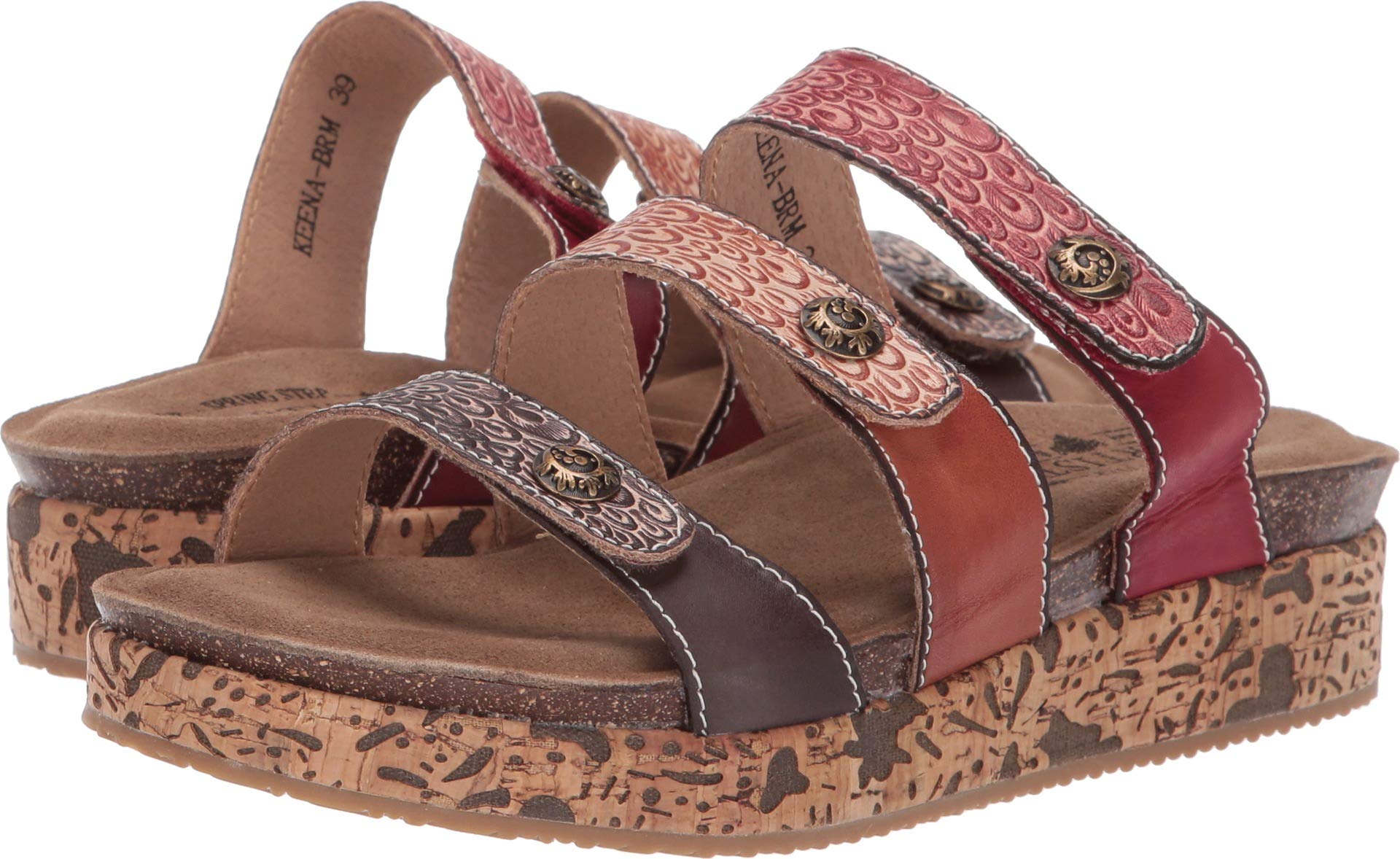 Spring Step L'Artiste Women's Keena Comfortable Leather Sandals with Arch Support - Perfect for Summer, Beach, and Casual Outings