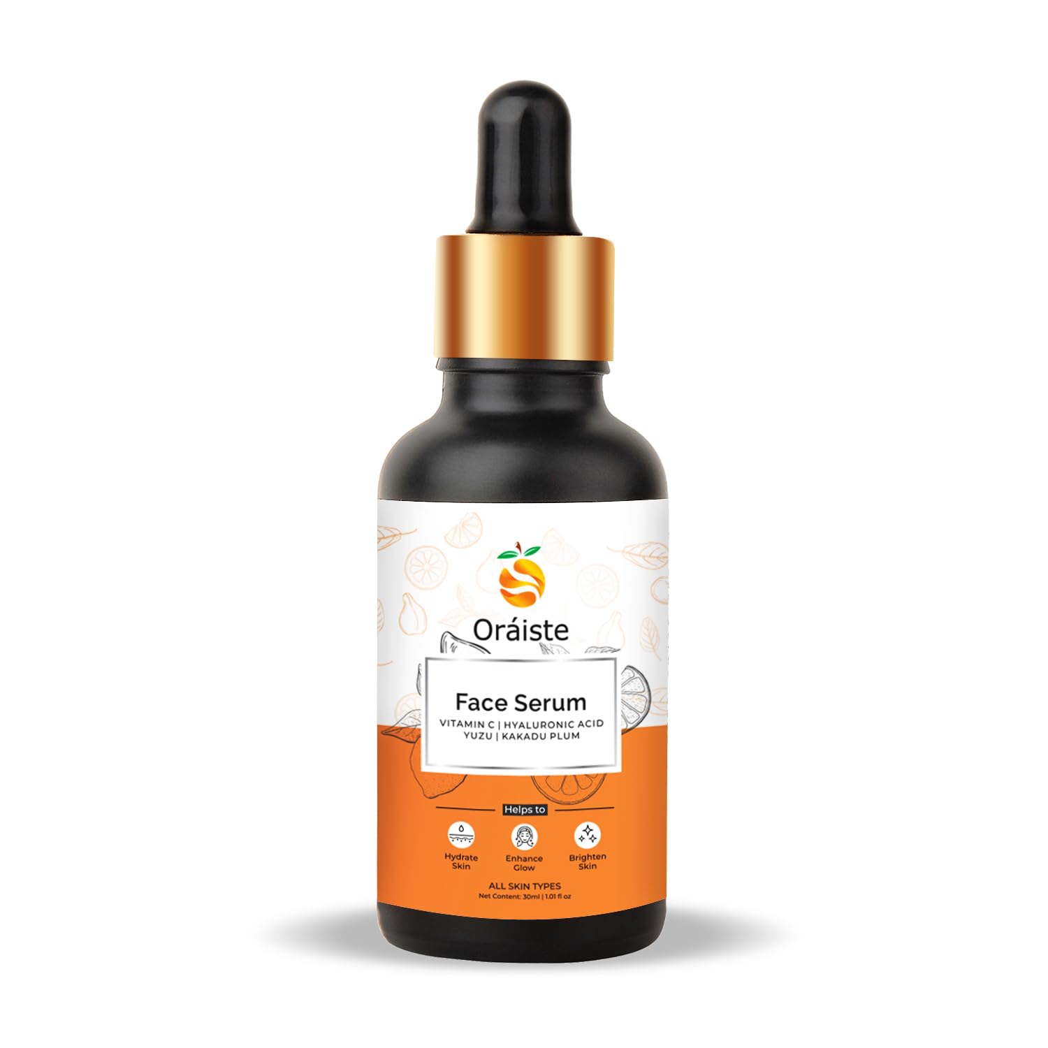 Oraiste Vitamin C Face Serum with Hyaluronic Acid - Hydrating & Brightening Skin Care, 1 oz (30ml) - Anti-Aging, Dark Spot Treatment for Day & Night Use - Perfect for Dry, Dull & Sensitive Skin