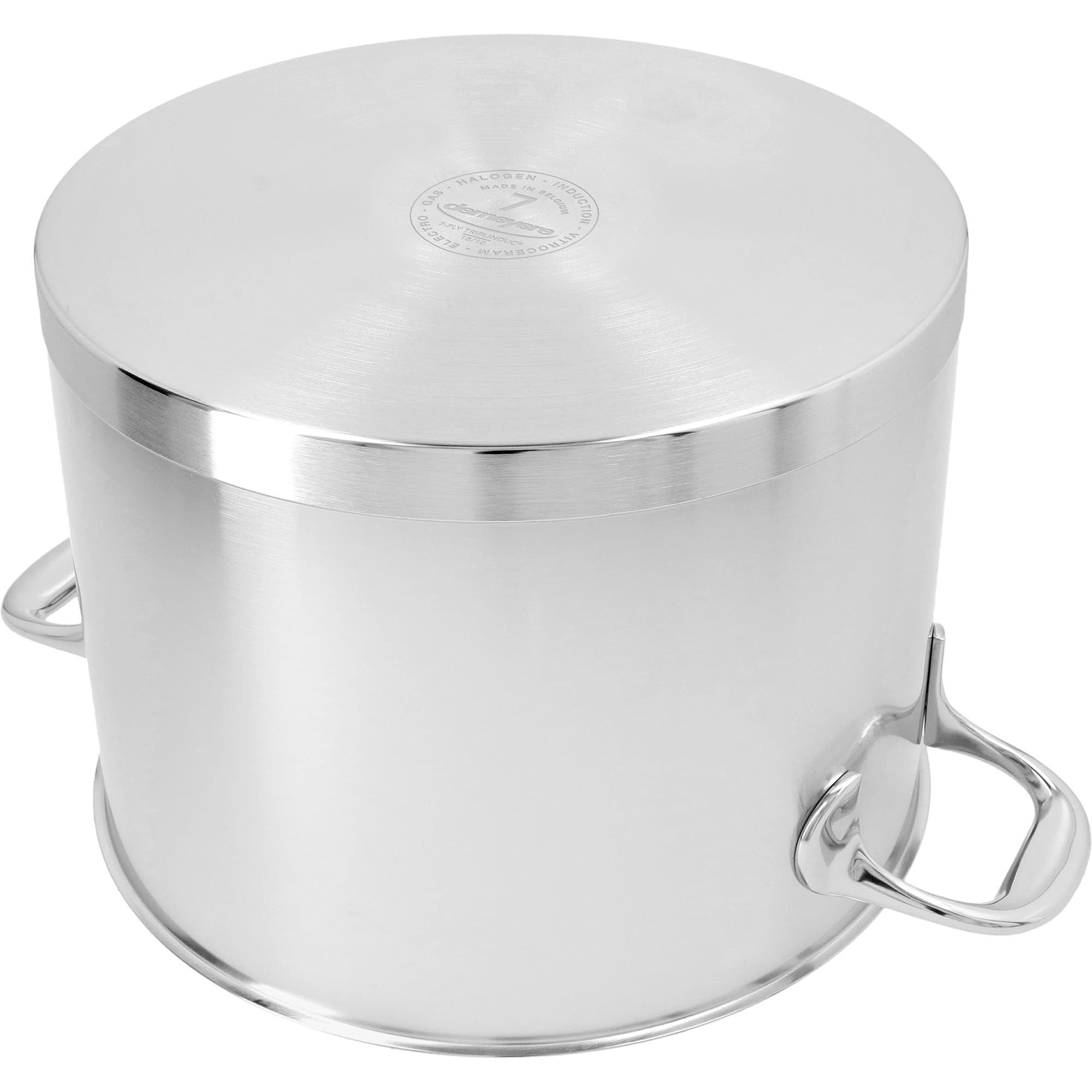 Demeyere Atlantis 7-Ply Stainless Steel Stock Pot 8.5 Quarts Silver - Professional Cooking Pot for Soups, Stews & Pasta | Induction Compatible & Dishwasher Safe