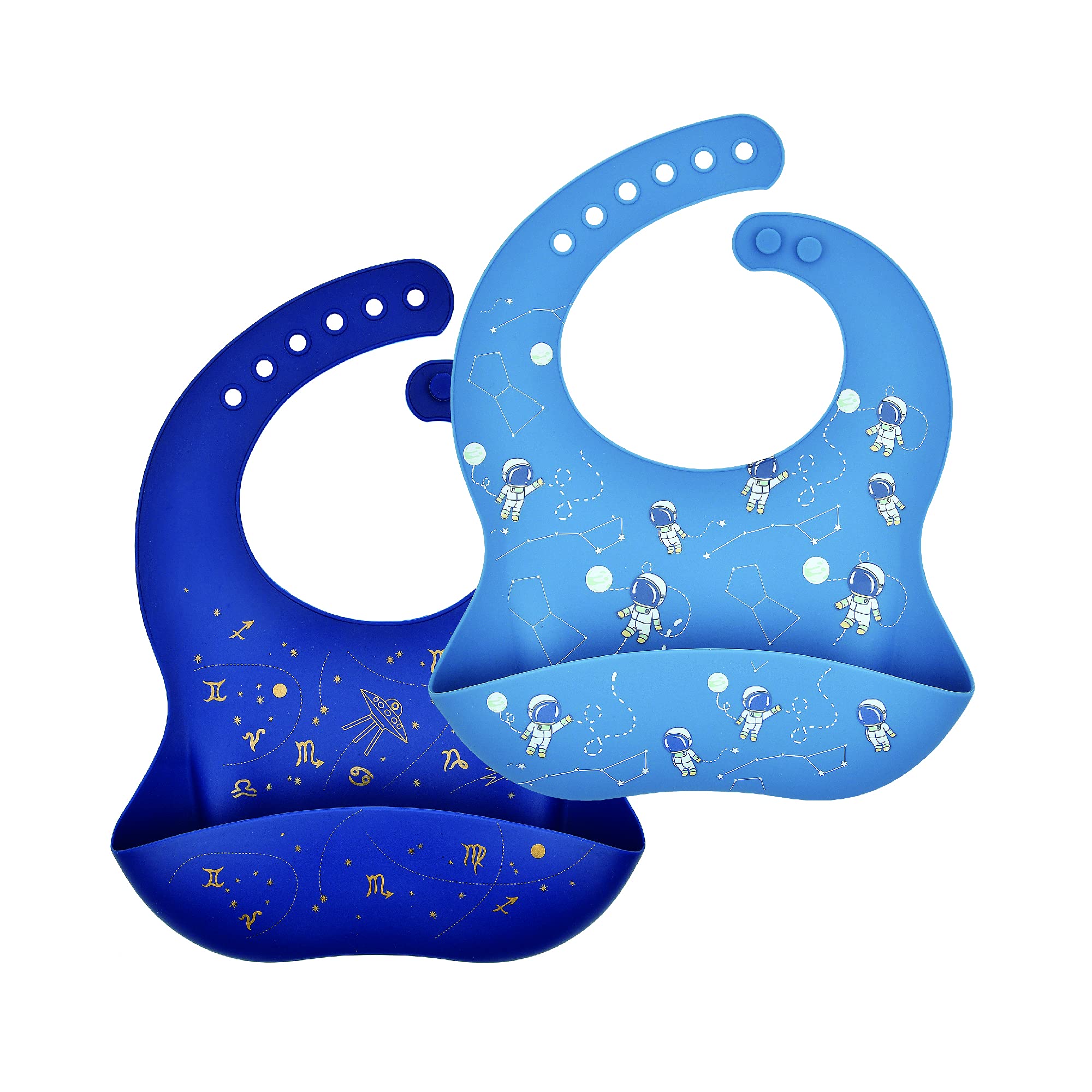 Waterproof Silicone Baby Bib - Soft, Comfortable & Easy Clean Feeding Bib for Infants & Toddlers - Quick Drying & Stain Resistant - Perfect for Mealtime, Snacks & Messy Play