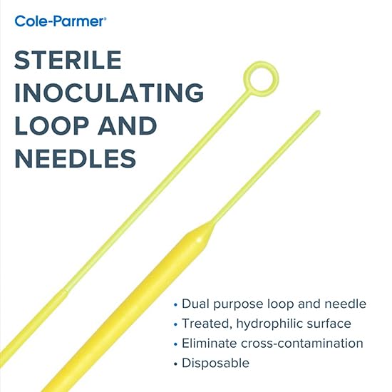 Argos L0001 Blue High Impact Polystyrene Sterile Disposable Inoculating Loops - 1μl Capacity (Pack of 1000) | Lab-Grade Bacterial Culture Tools for Microbiology Research & Clinical Testing