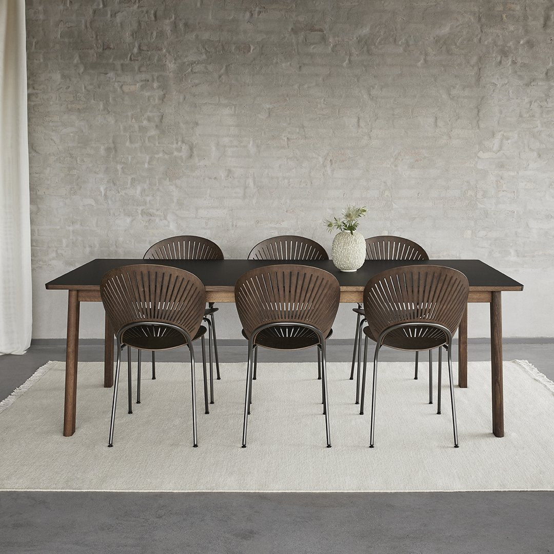 Ana Modern Dining Table - Solid Wood Kitchen Table for 6 - Perfect for Family Dinners & Entertaining Guests