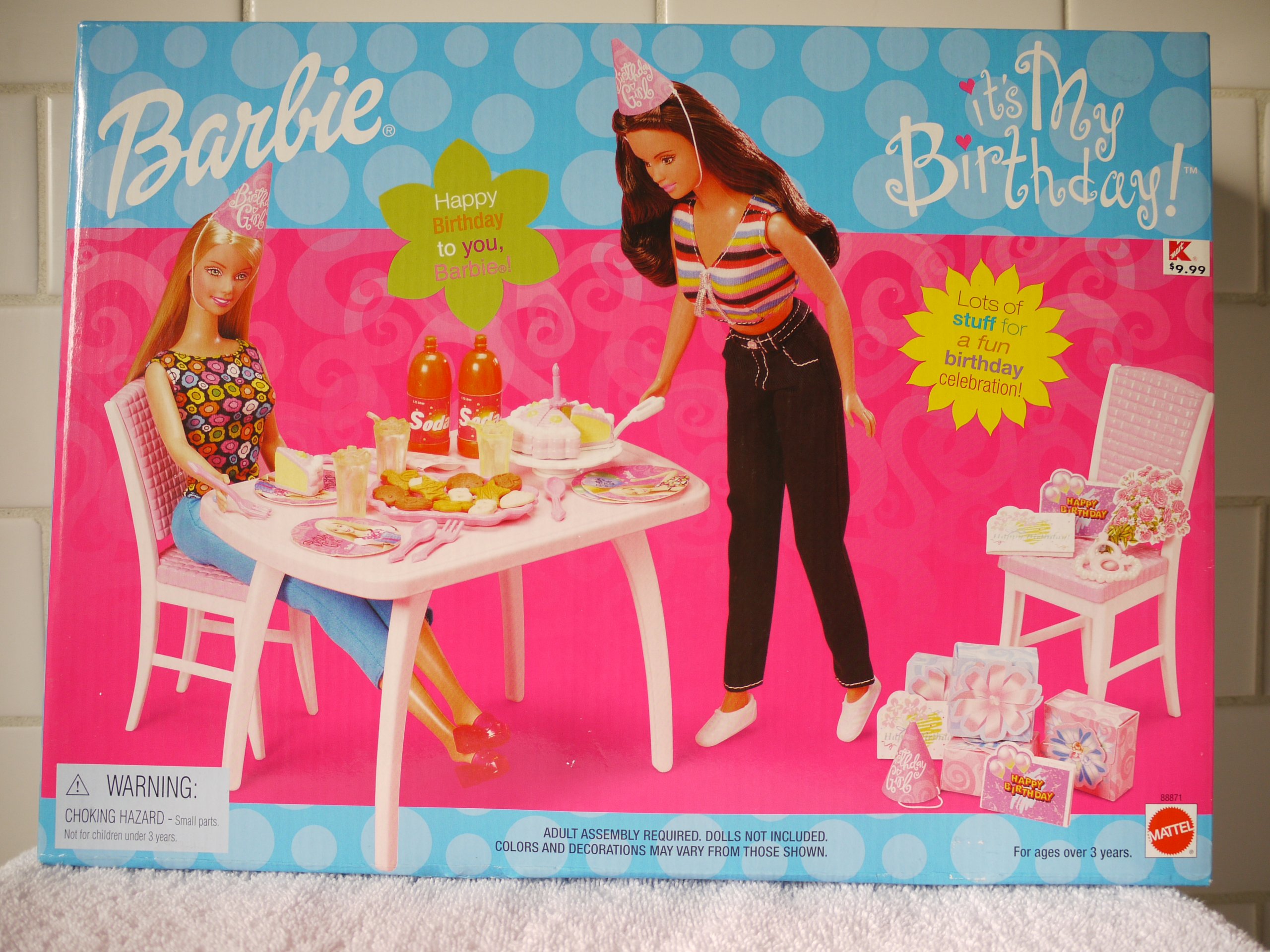 Barbie It's My Birthday Exclusive Play Set (2001) - Vintage Doll Collector's Item for Birthday Parties & Display