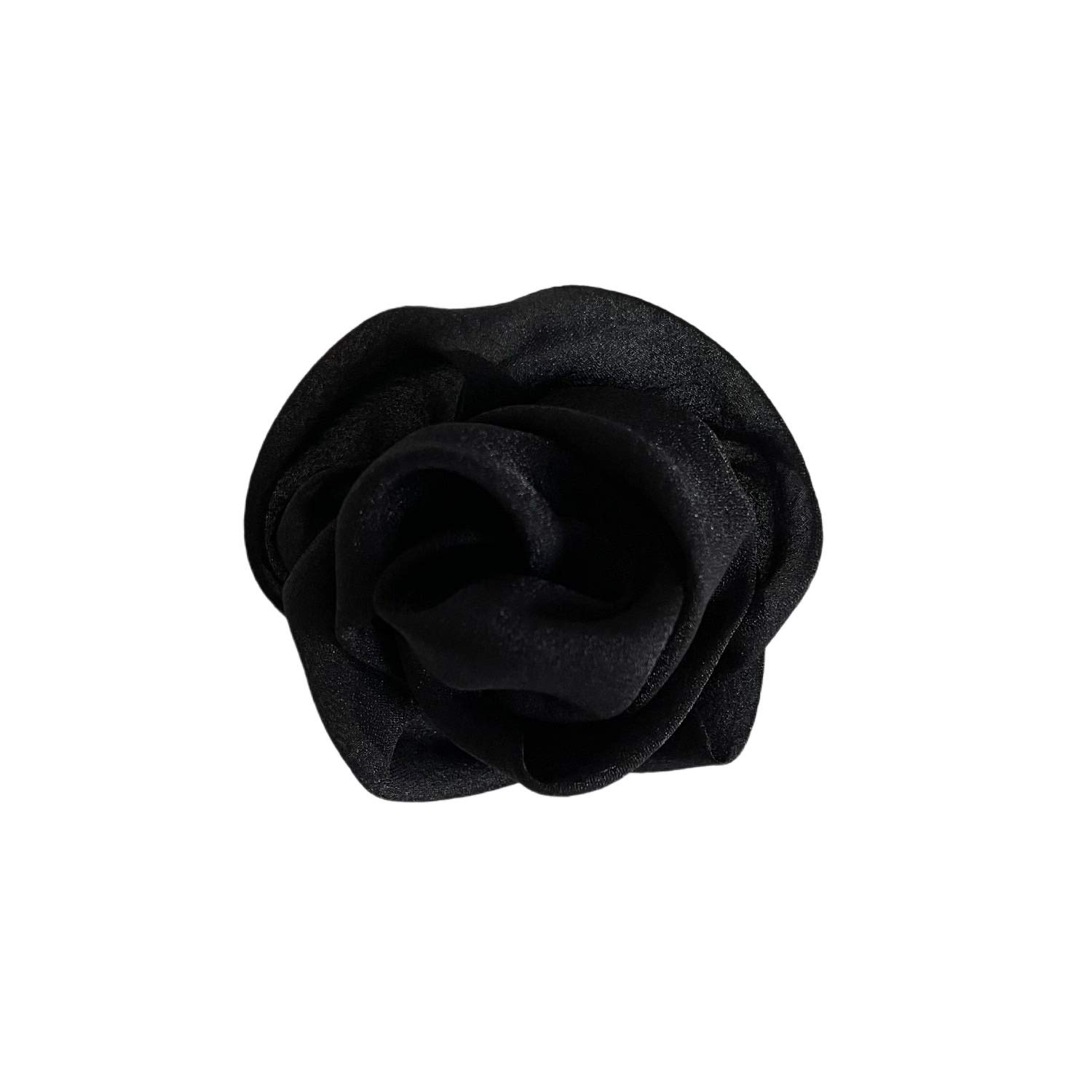 Sparkling Rose Shaped Bow Barrette Hair Clip - Elegant Black Hair Accessory for Women & Girls | Perfect for Weddings, Parties & Everyday Wear