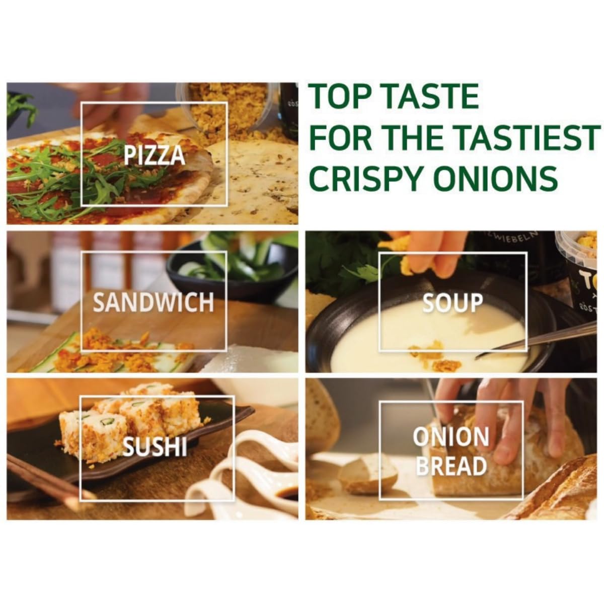 Crispy Onion Toppings - 17.6OZ Pack for Salads, Burgers, Rice, Noodles & Ramen | Crunchy Onion Garnish for Asian Dishes, Hot Dogs & Snacks | Perfect for Home Cooking & Restaurant Use