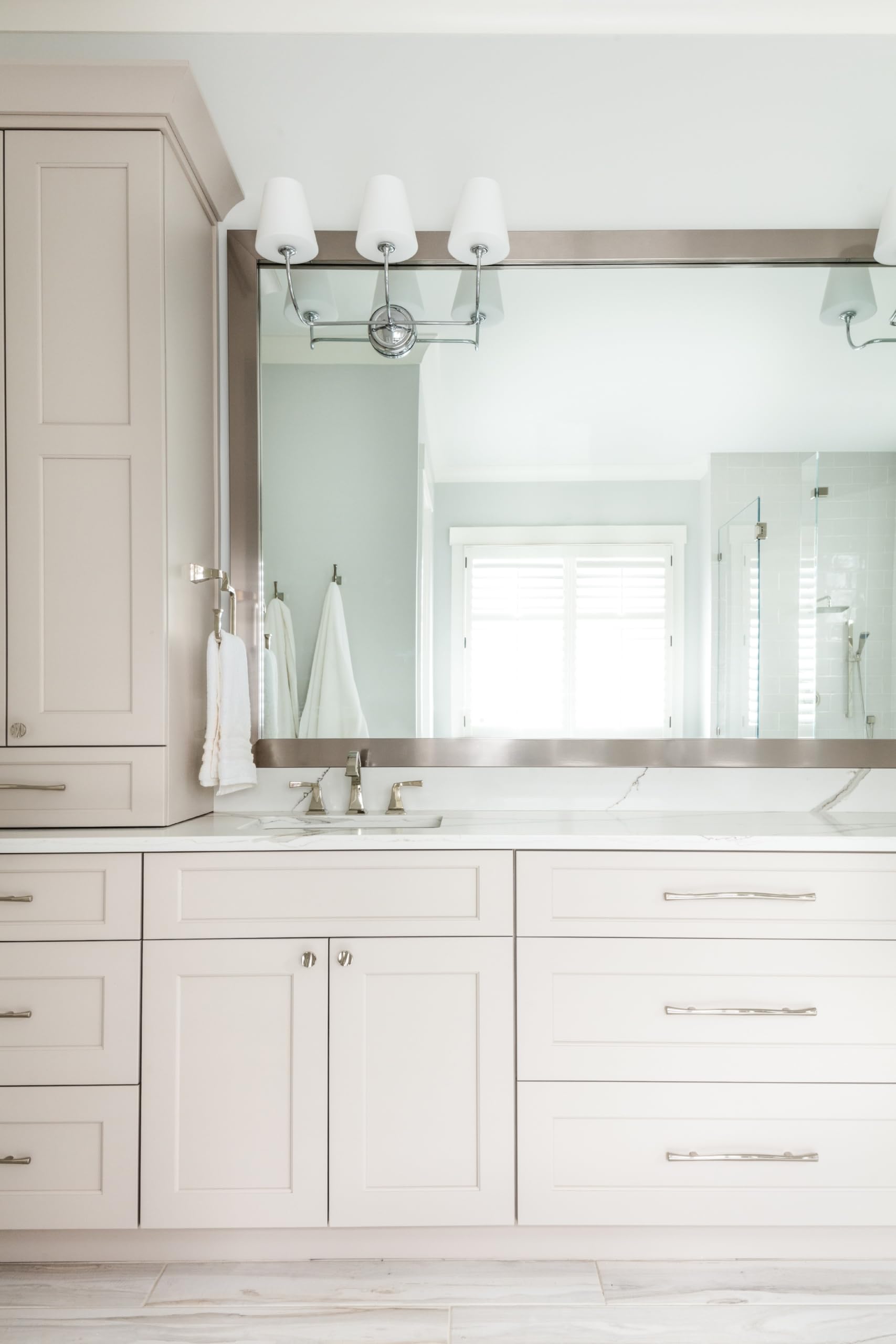 Crystorama Libby Langdon Sylvan 3-Light Polished Chrome Bathroom Vanity Light Fixture - Perfect for Modern Bathroom, Powder Room, and Dressing Area Lighting