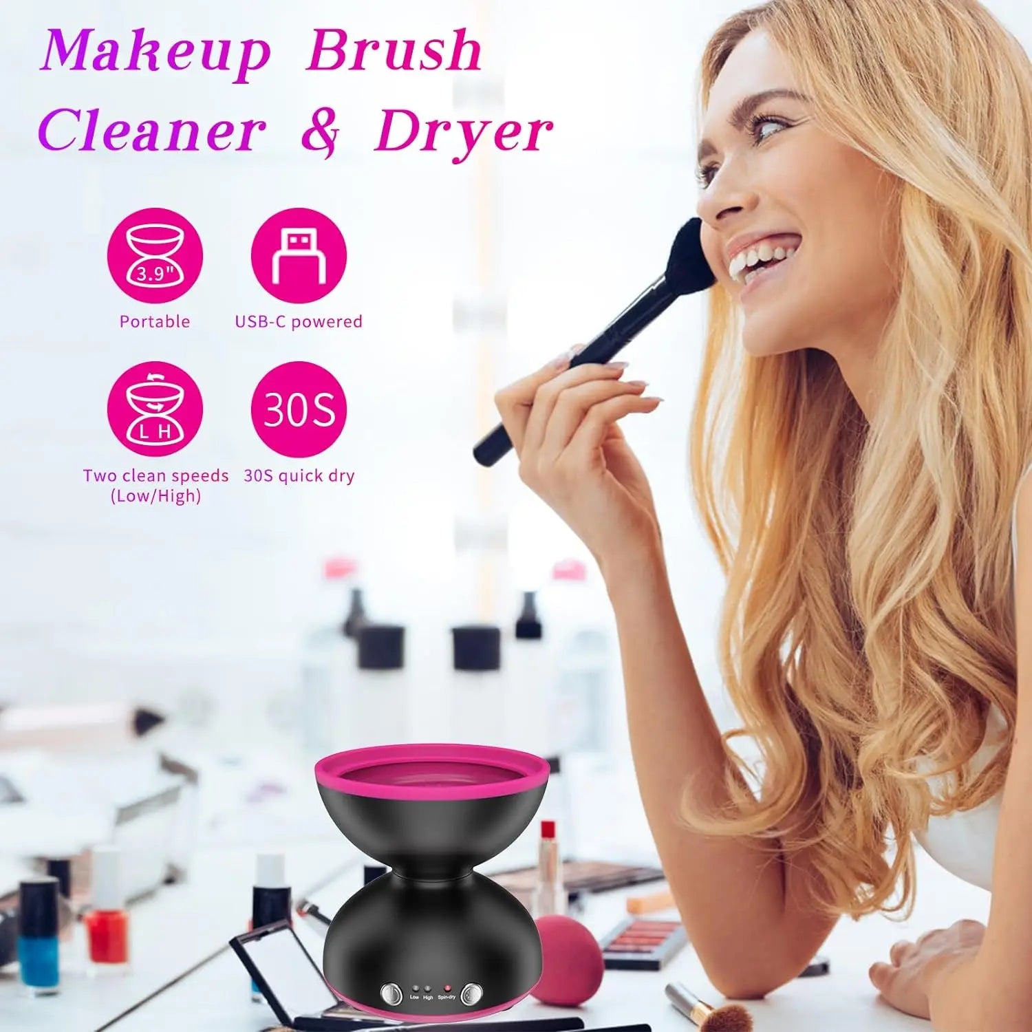 Professional Makeup Brush Cleaner & Shampoo - Deep Cleansing Solution for Cosmetics Brushes | Perfect for Daily Cleaning & Sanitizing Makeup Tools