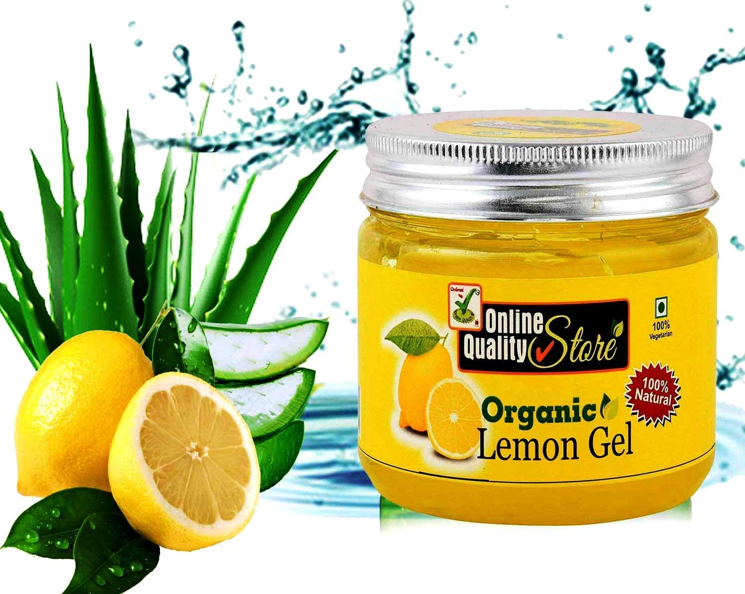 Organic Lemon Gel for Glowing Skin (200g) - Ayurvedic Skin Brightening Treatment for Face & Body - Perfect for Daily Skincare Routine & Summer Skin Care