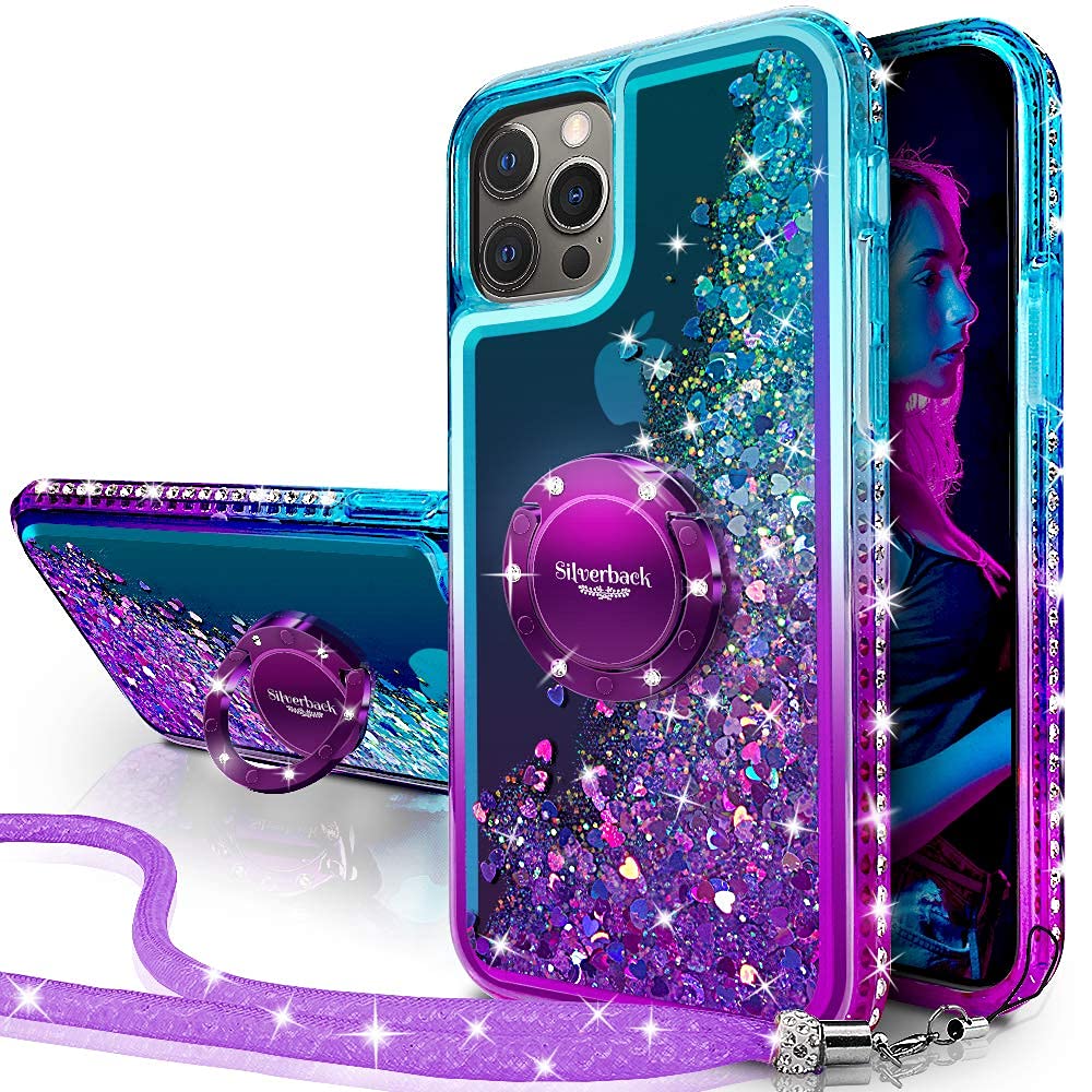 **Premium Bling Holographic Sparkle Glitter Phone Case for iPhone 13 Pro Max 6.7
