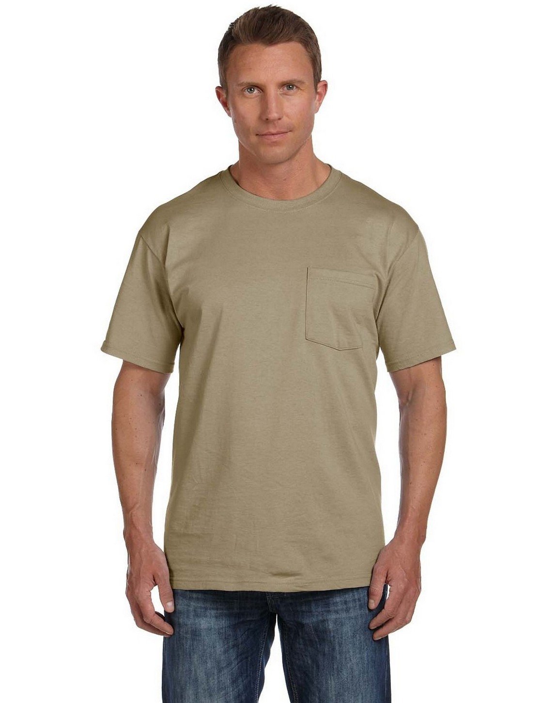 Fruit of the Loom Men's Comfort Fit Pocket T-Shirt - Soft Cotton Crew Neck Tee for Casual Wear, Work & Everyday Use