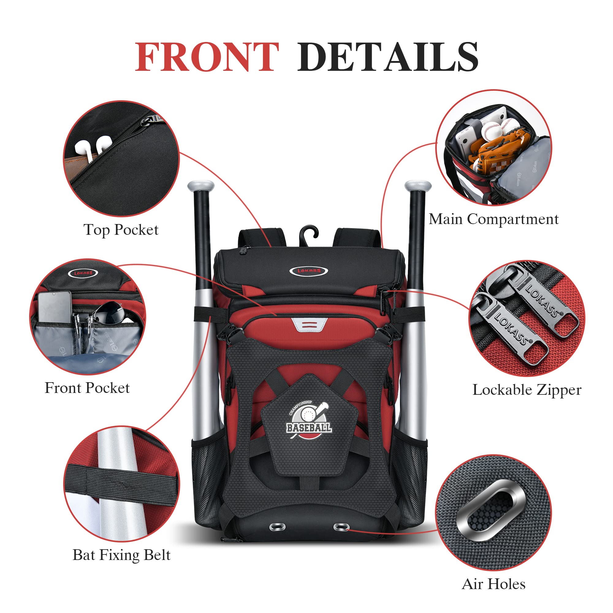 **Best Baseball Backpack for Adults & Youth – Large Capacity Lightweight Softball Bag with Shoe Compartment, Fence Hook, and Waterproof Design for T-Ball Bats, Helmets & Gloves – Perfect for Games, Practice & Travel**