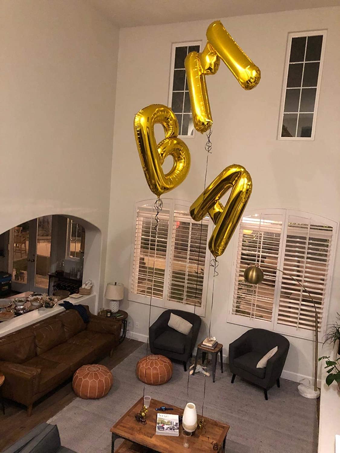 40 Inch Giant Gold Letter R Foil Helium Balloon - Single Letter Decoration for Birthday Parties, Baby Showers, Graduations & Special Events