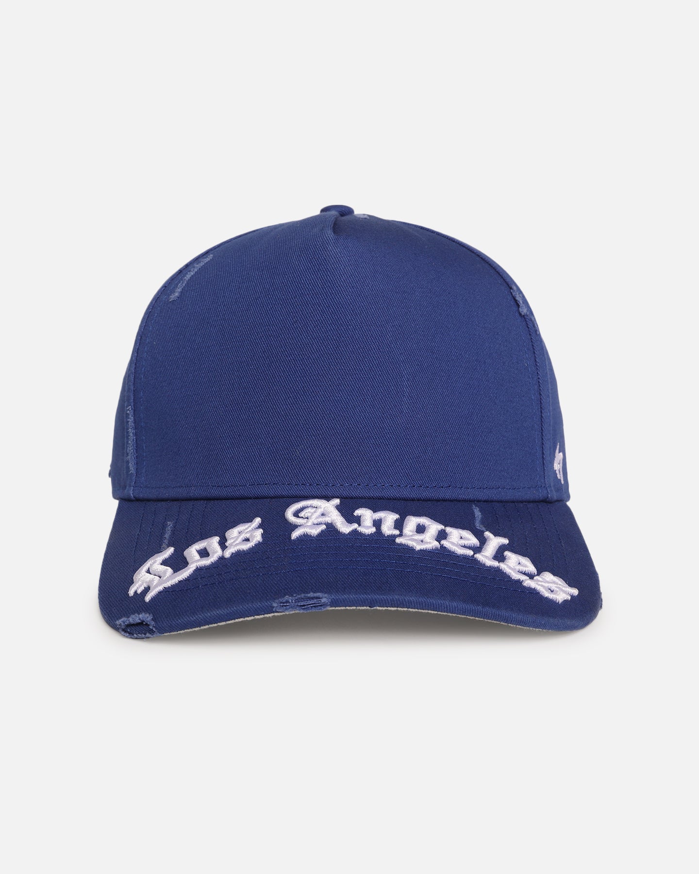 47 Brand Los Angeles Dodgers 'Destruct Gothic Visor' 47 Offside Strapback Snapback Hat - Royal/Royal - Adjustable Baseball Cap for Men & Women - Perfect for Games, Outdoor Sports & Casual Wear