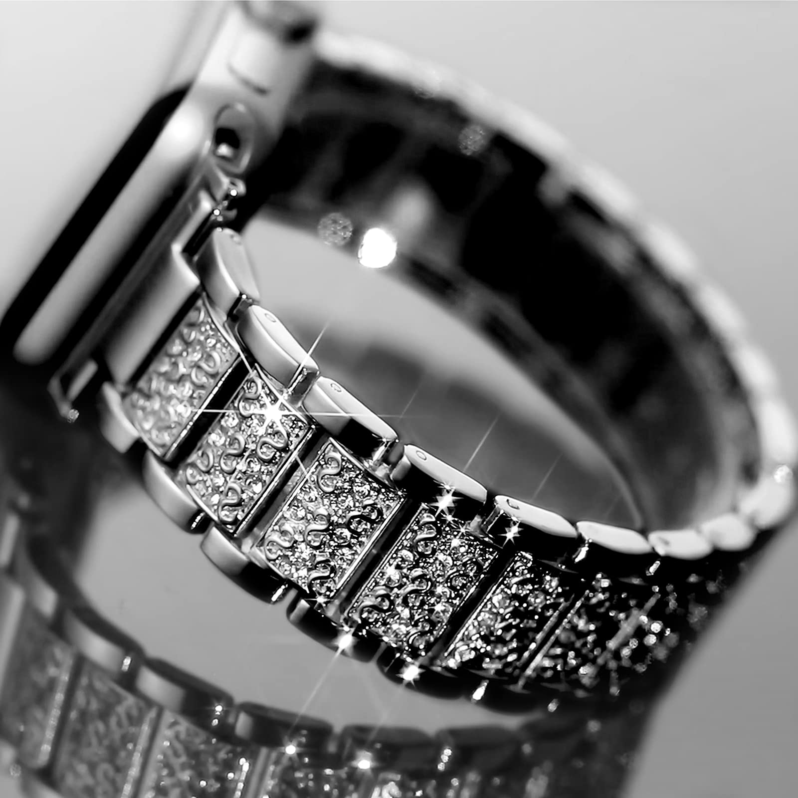 YGTIECS Bling Diamond Bracelet Compatible with Apple Watch 38mm 40mm 41mm 42mm 44mm 45mm 46mm 49mm - Stylish Dressy Band for Women, iWatch Ultra 2/1, Series 10/9/8/7/6/5/4/3/2/1 & SE - Perfect for Parties, Weddings & Everyday Elegance
