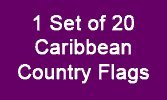 20 Pack Caribbean Flags 3x5 ft - Durable Polyester Island Nations Flags for Decoration, Parties, Events & International Celebrations