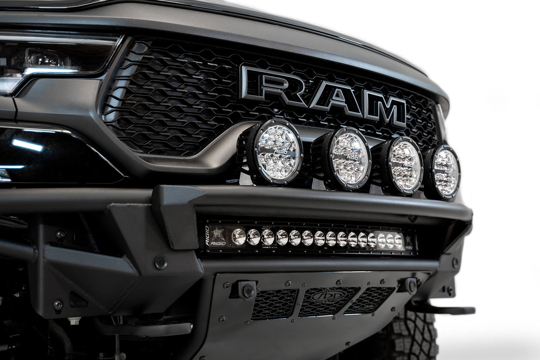 Addictive Desert Designs Pro Bolt-On Front Bumper for Dodge Ram 1500 - Heavy Duty Off-Road Protection for Truck Enthusiasts | Perfect for Desert Racing & Overlanding Adventures