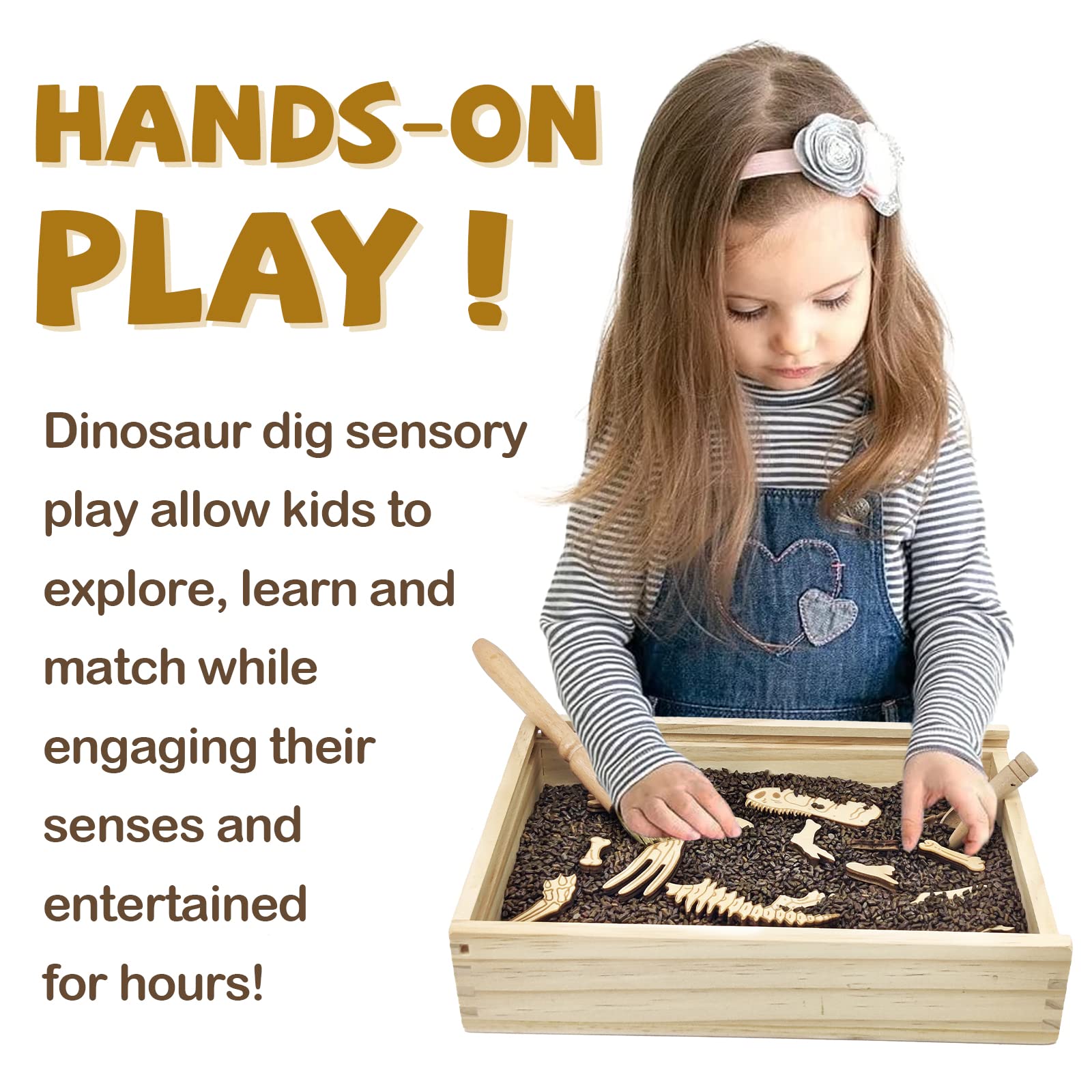 Dinosaur Excavation Kit for Kids - STEM Archaeology Science Toy with Fossil Dig Tools, T-Rex Skeleton Puzzle & Sensory Bin | Educational STEM Gift for Boys & Girls | Perfect for Classroom Science Projects & Birthday Party Activities