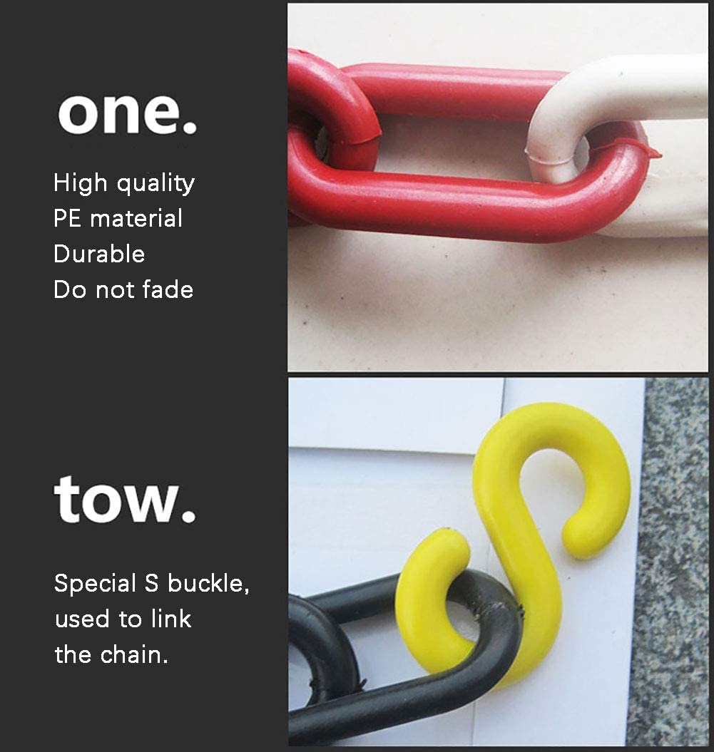Black Parking Barrier Posts with S-Hooks - 2 Pack Chain Safety Bollards for Garages, Driveways & Car Parks - Heavy Duty Parking Lot Barriers for Vehicle Protection & Traffic Control