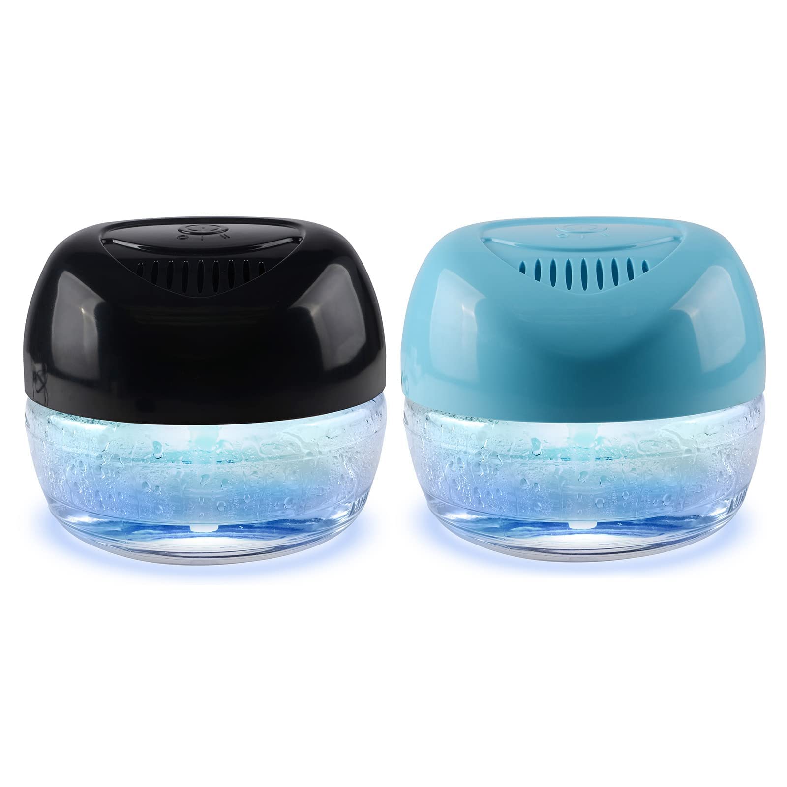 2-Pack Water-Based Air Purifier & Humidifier with 7-Color LED Mood Light - Air Freshener for Home, Bedroom, Office - Improves Air Quality & Creates Relaxing Atmosphere