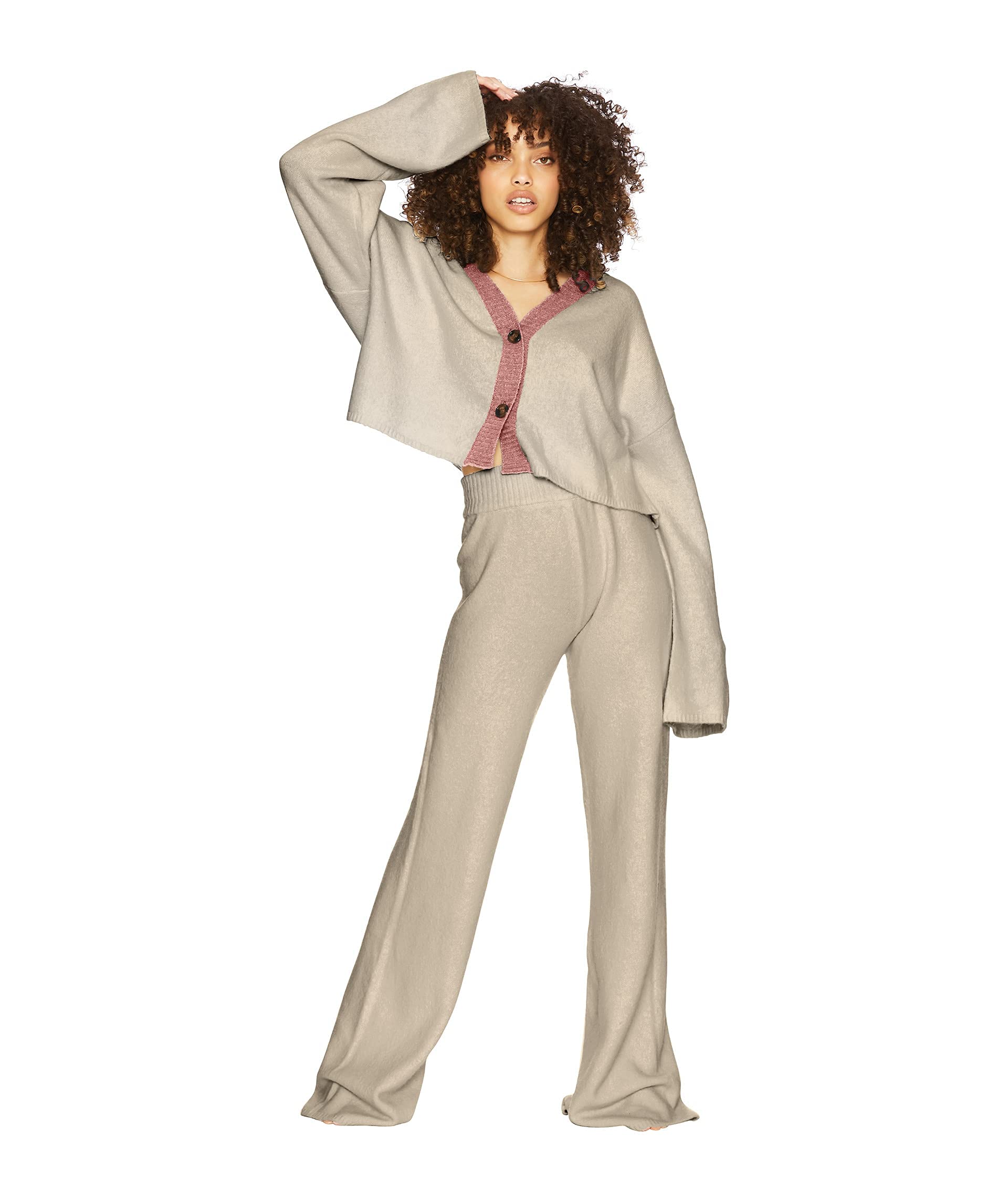 Beach Riot Women's Ramona High-Waisted Flowy Beach Pants - Lightweight & Comfortable for Summer Vacations, Poolside Lounging & Tropical Getaways