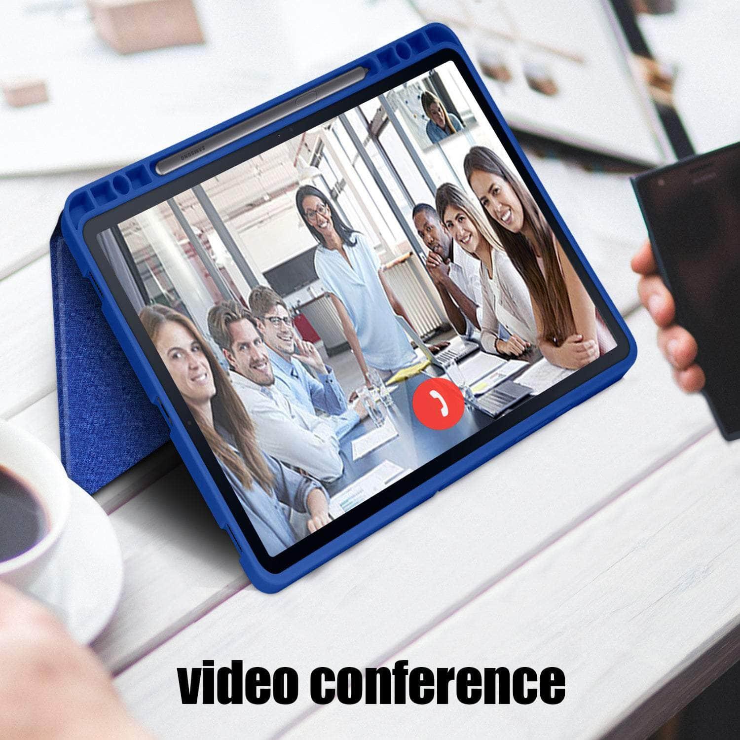 Samsung Galaxy Tab S8 Ultra Smart Tri-Fold Magnetic Stand - Adjustable Tablet Holder for Work, Study & Entertainment