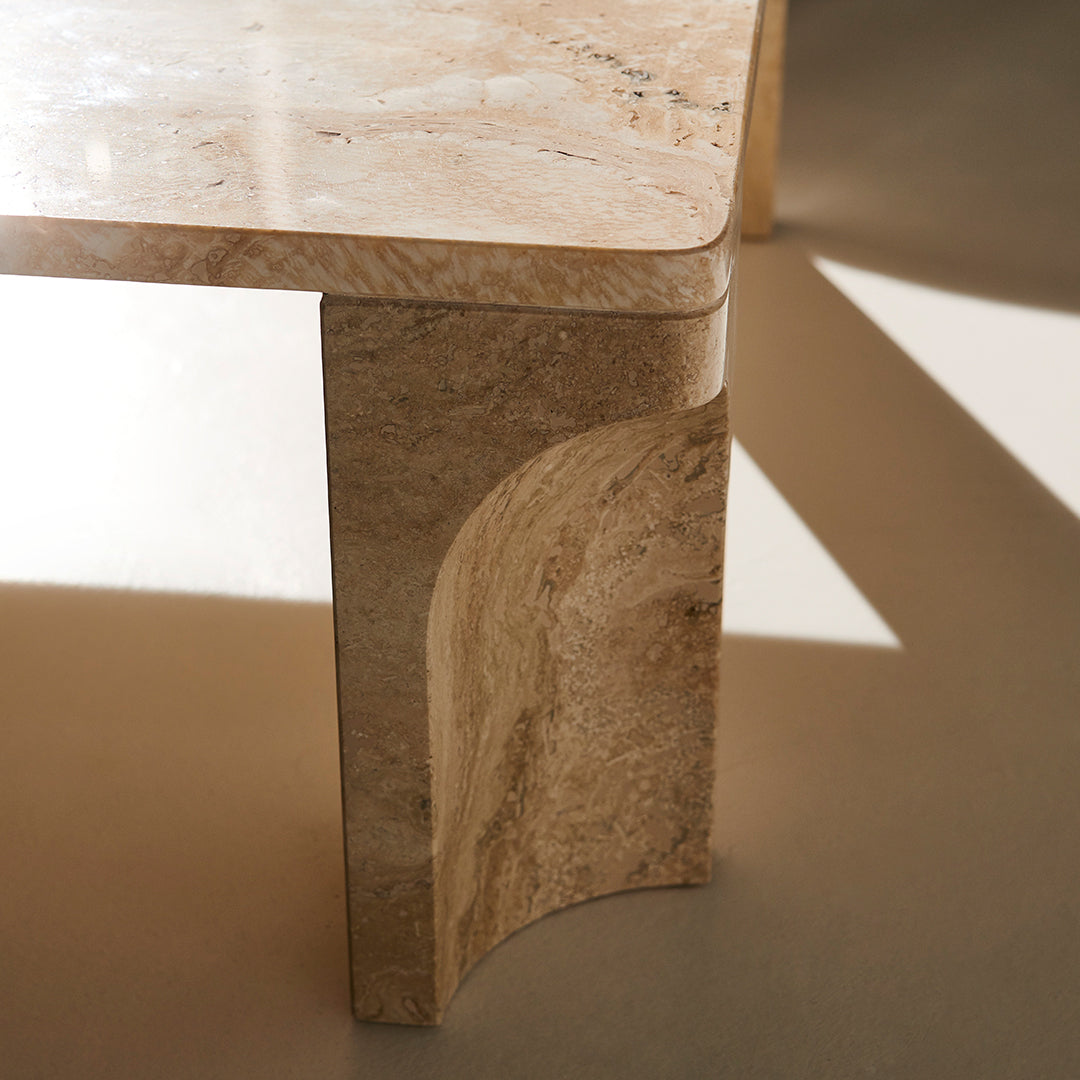 Modern Doric Coffee Table - Solid Wood Living Room Furniture for Home Decor | Perfect for Small Spaces, Apartments & Cozy Gatherings