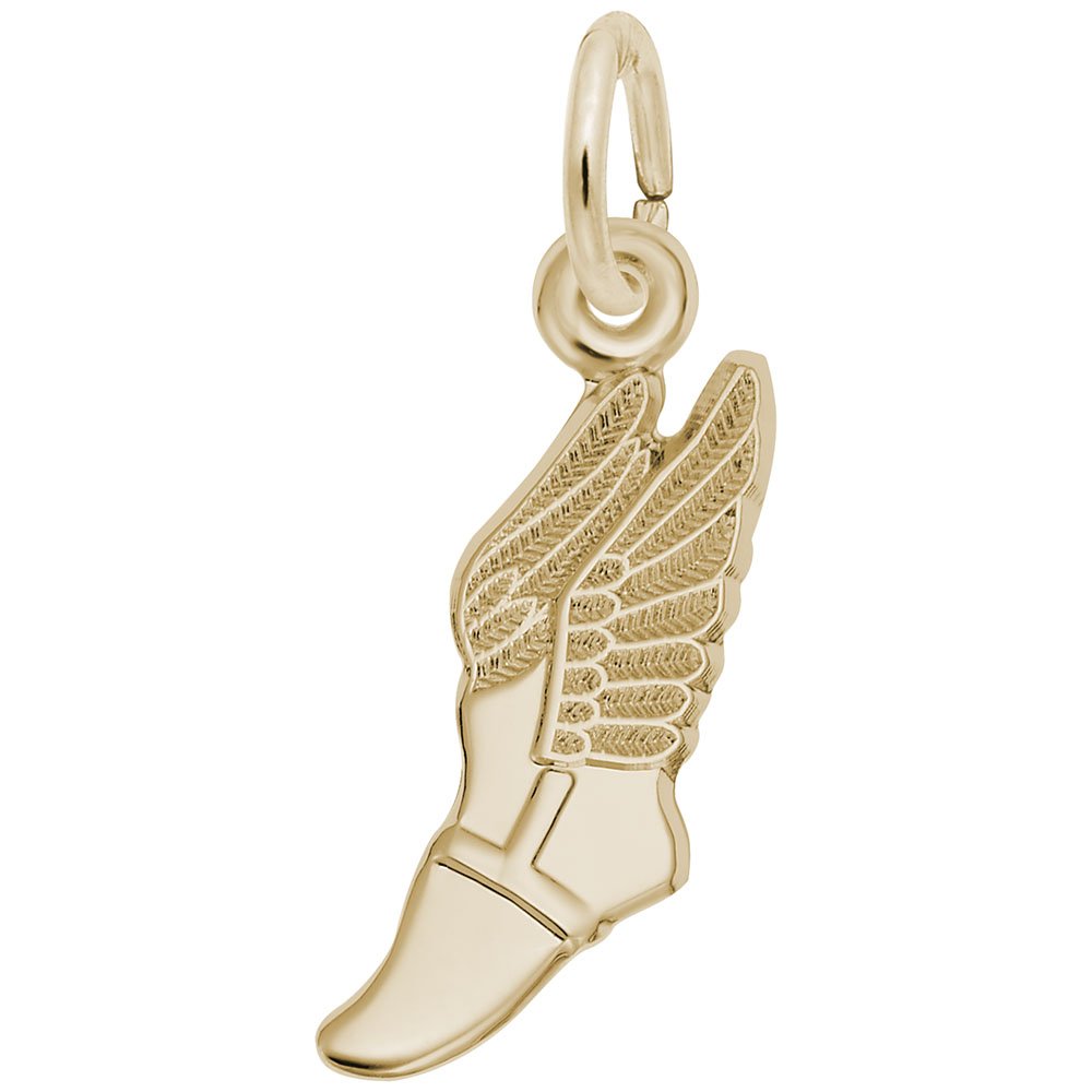 Rembrandt Winged Shoe Charm Pendant - 14K Gold or Sterling Silver Jewelry for Women - Perfect for Necklaces, Bracelets & Gift Giving