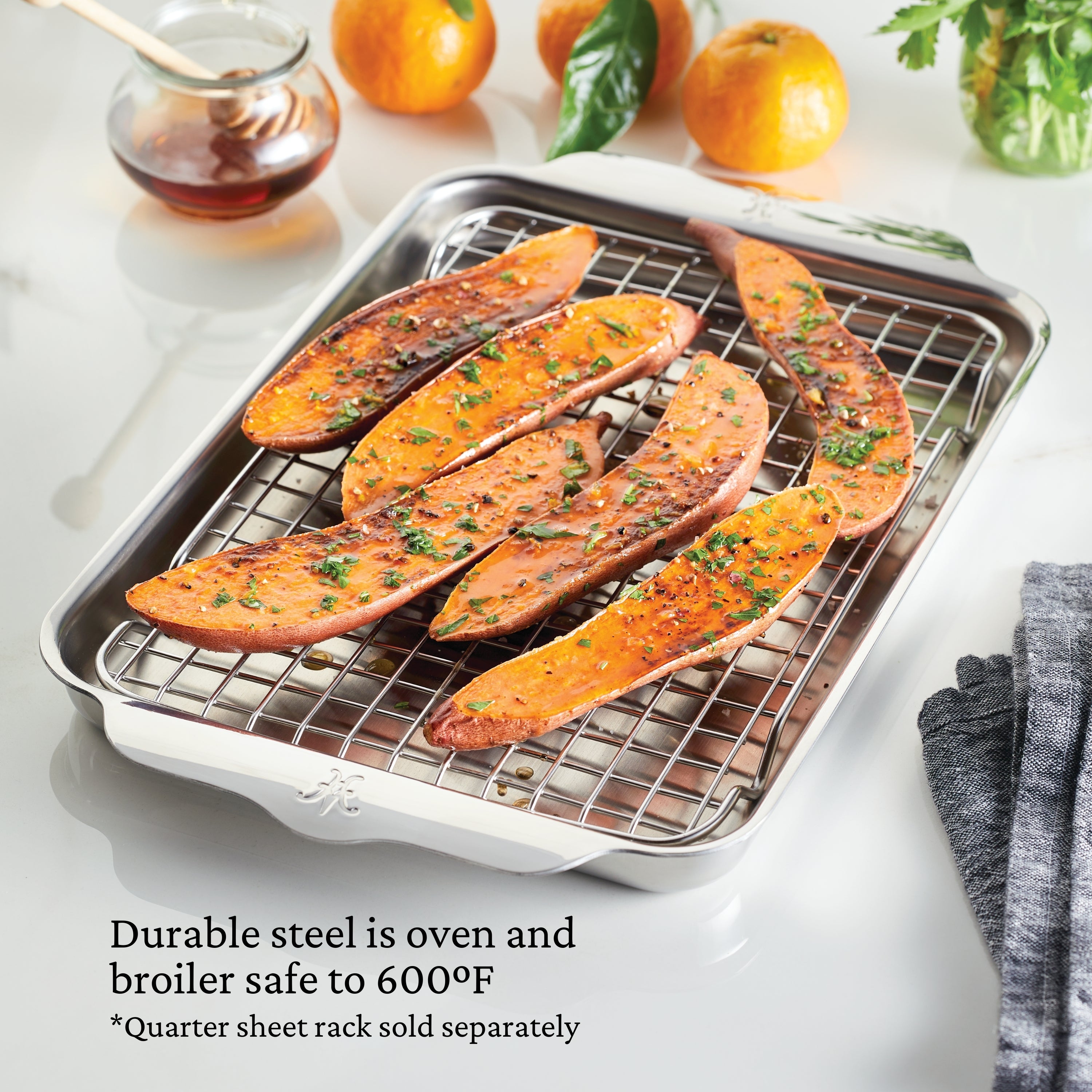 Premium OvenBond Quarter Sheet Pan - 9 x 12 Inches Nonstick Baking Sheet for Cookies, Roasting Veggies & Perfect Brownies - Ideal for Home Baking & Restaurant Use