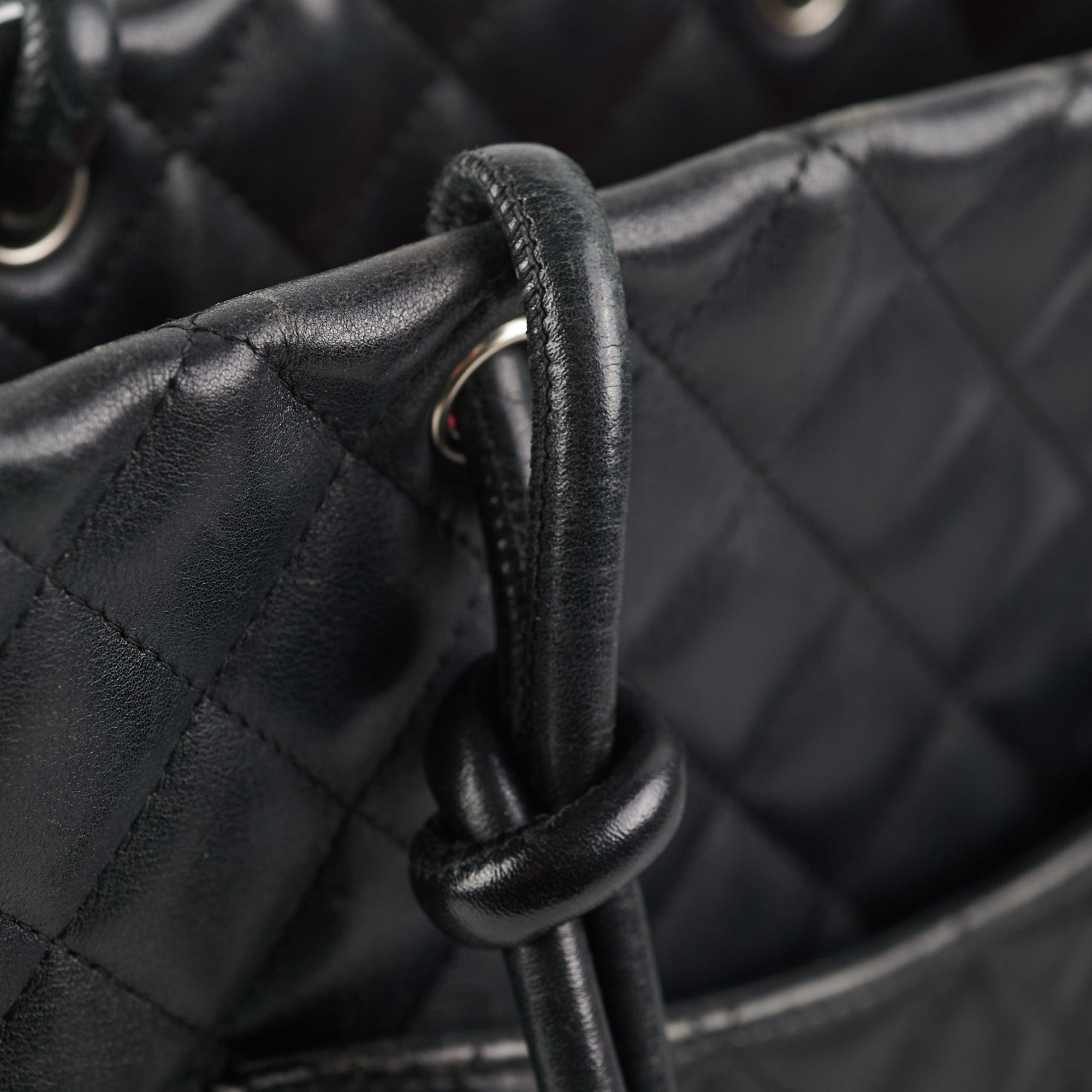 Chanel Cambon Ligne Medium Black Leather Tote Bag - Luxury Designer Handbag for Women, Perfect for Work, Travel & Everyday Use