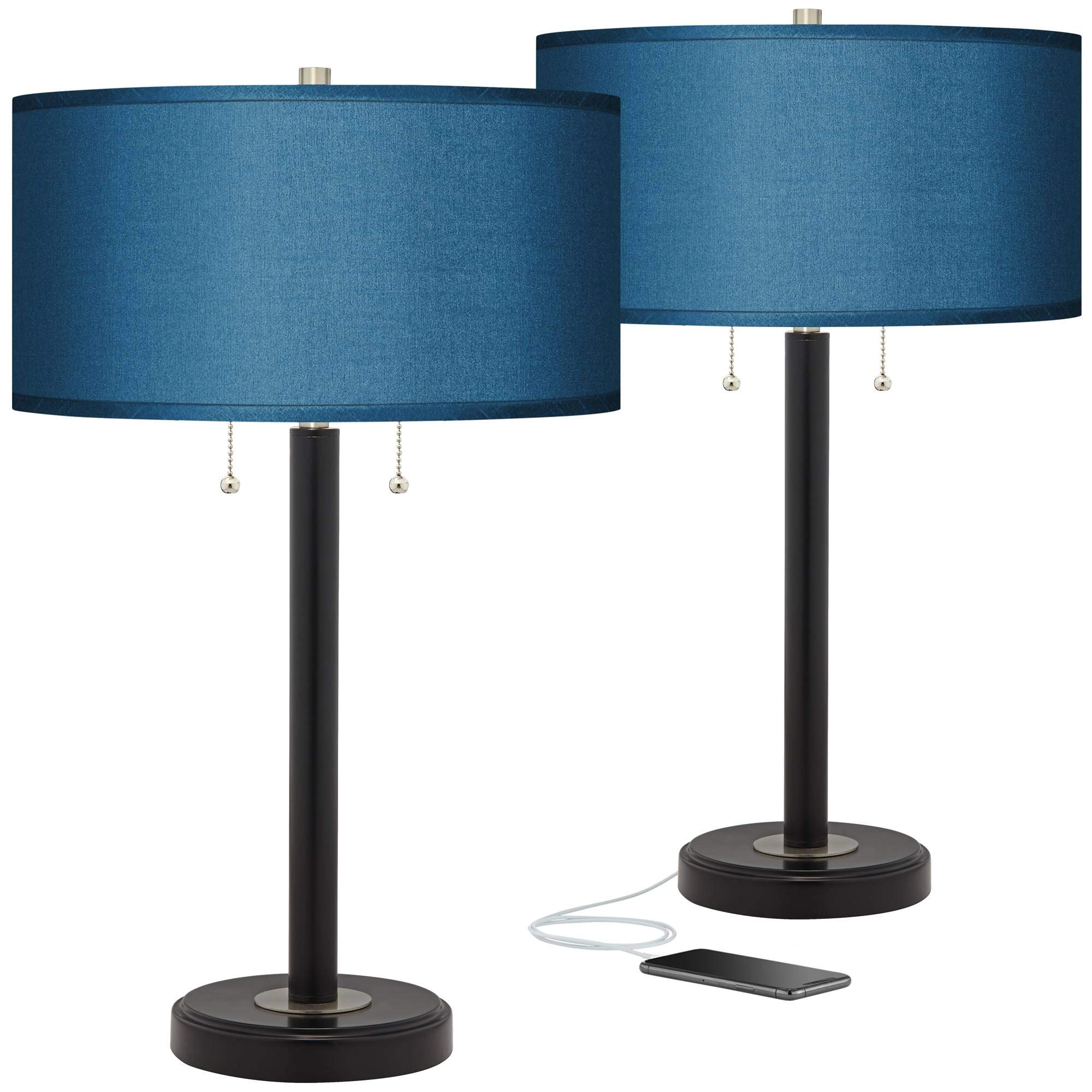 Possini Euro Modern Table Lamps Set of 2 - 25