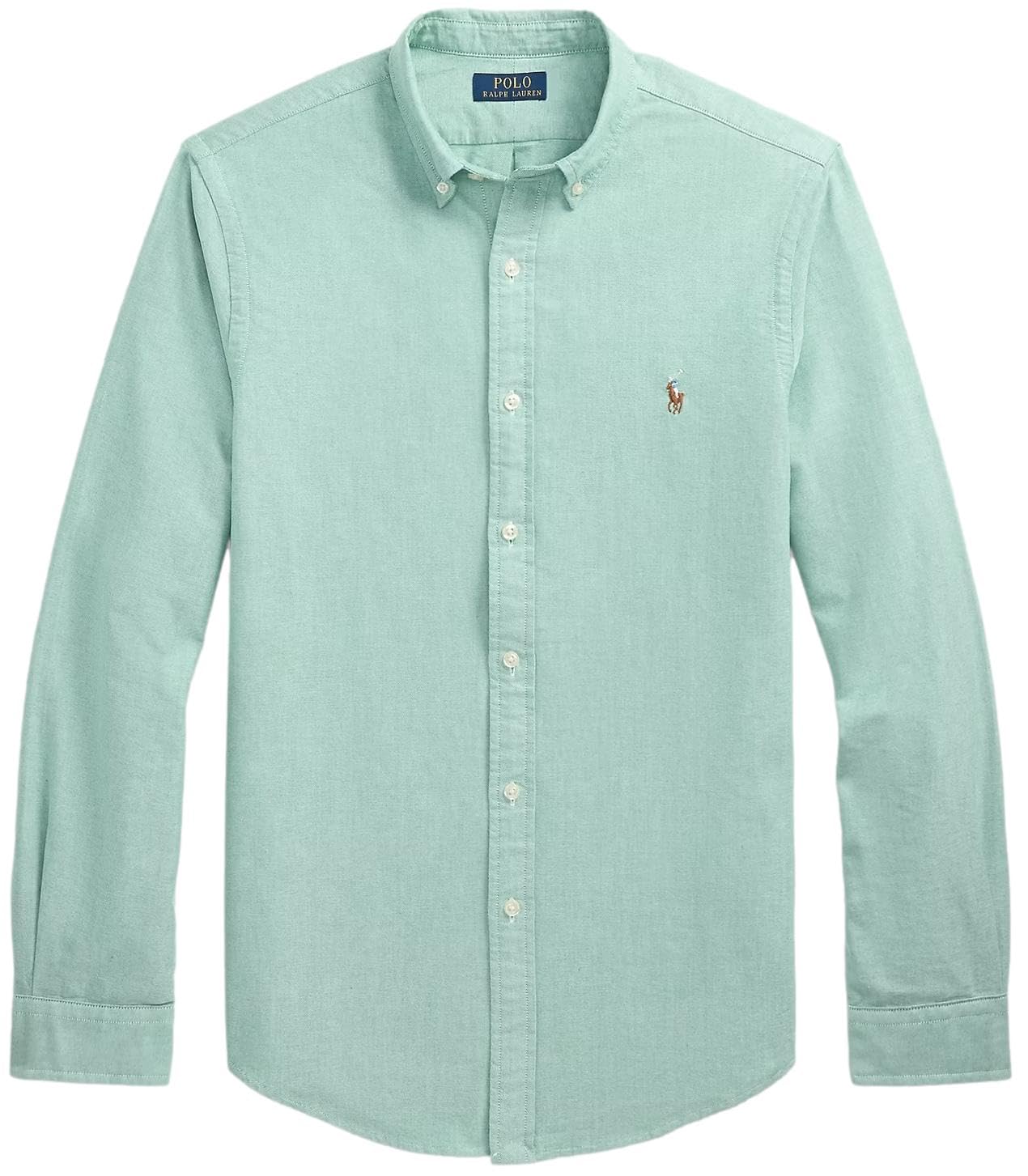 **Polo Ralph Lauren Men's Slim Fit Long Sleeve Oxford Button-Down Shirt for Business Casual & Office Wear**