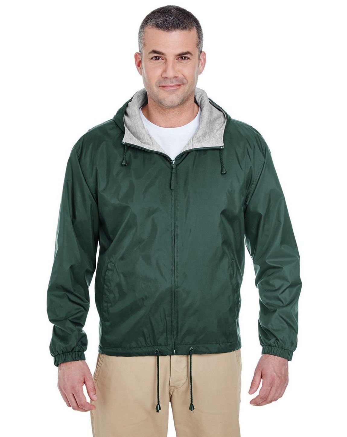 UltraClub Fleece-Lined Hooded Jacket for Men & Women - Warm Winter Coat with Zipper Pockets (Style 8915) | Perfect for Outdoor Activities, Hiking, and Cold Weather Fashion