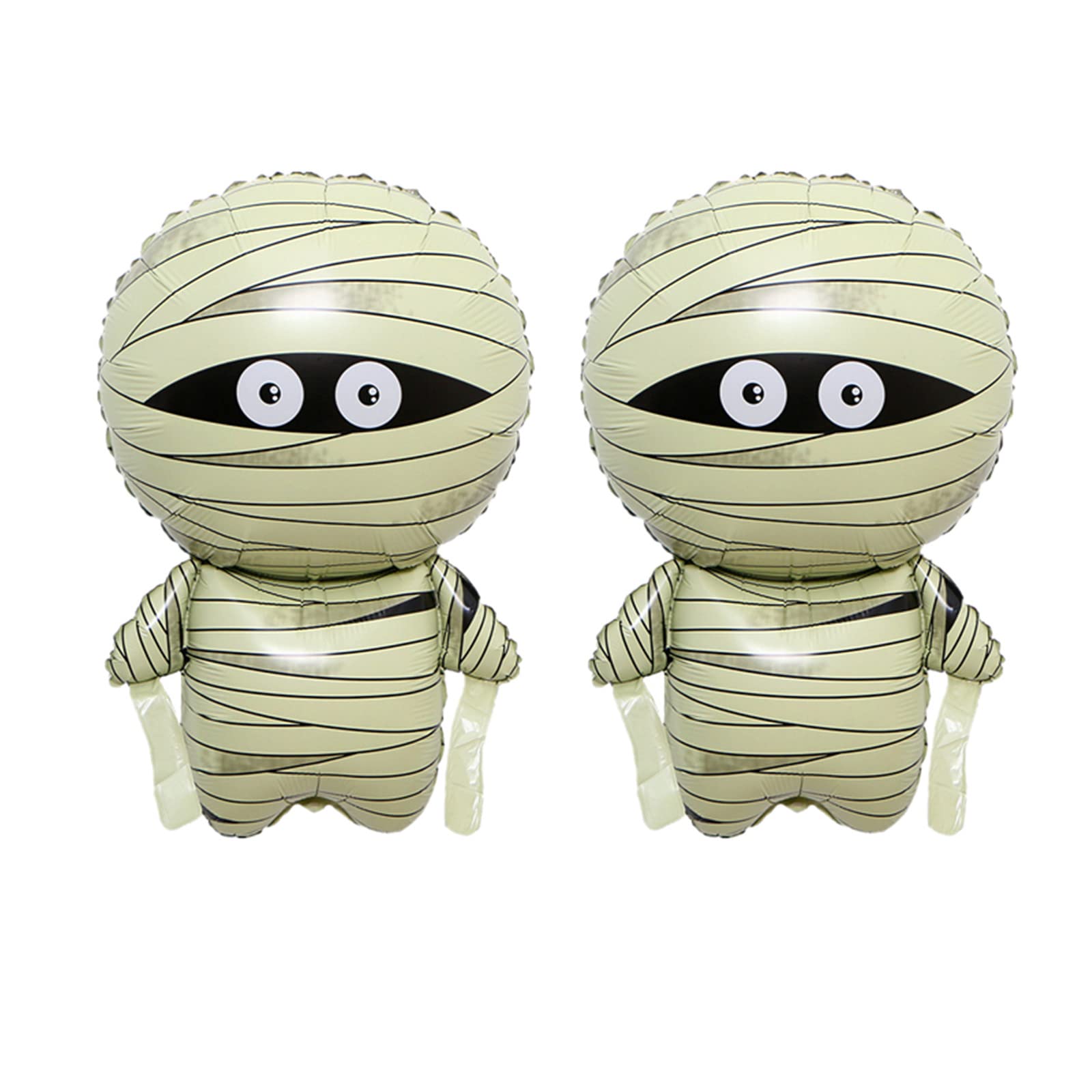 Large Halloween Mylar Foil Balloons - 2PCS Mummy Balloons for Halloween Party Decorations | Spooky Home Decor, Party Supplies & Photo Backdrop